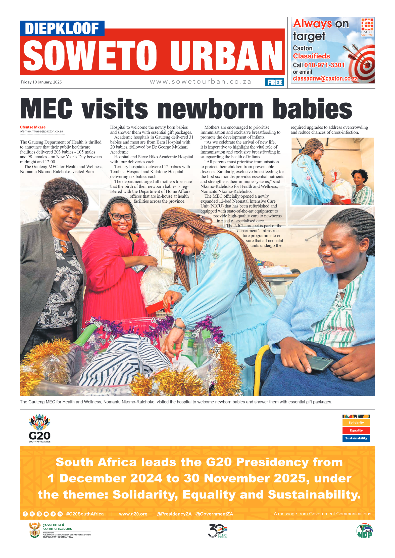 Diepkloof: 10 January 2025 page 1
