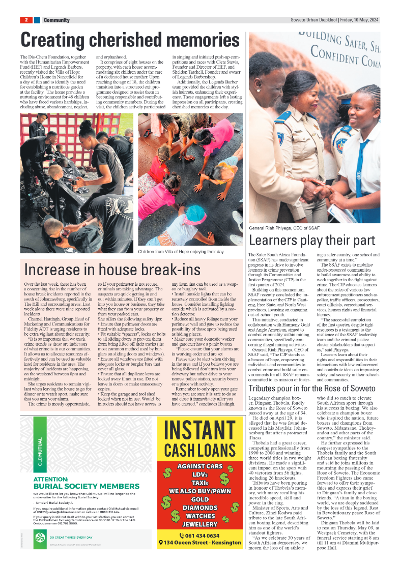Diepkloof: 10 May 2024 page 2