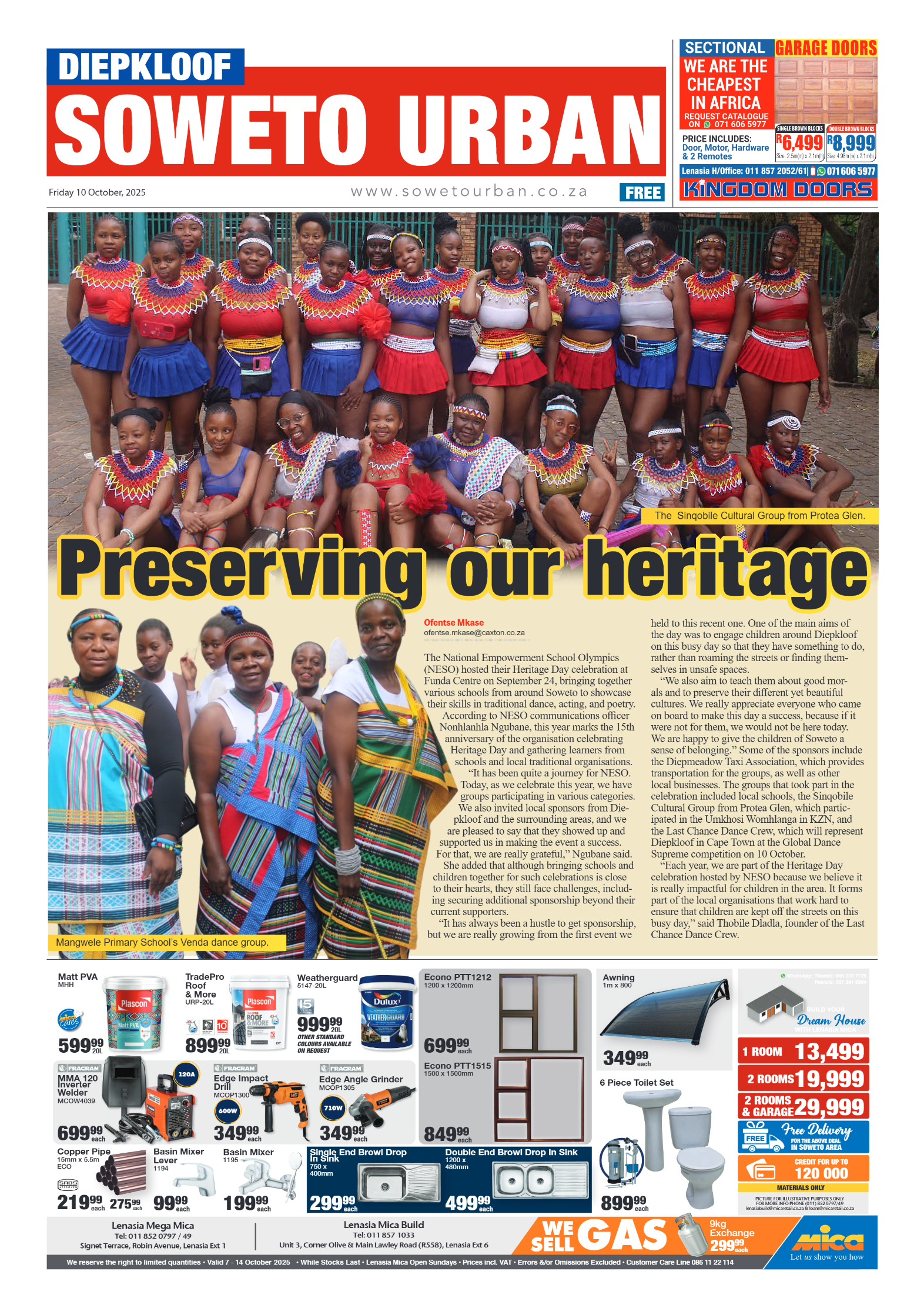 Diepkloof: Friday 10 October page 1