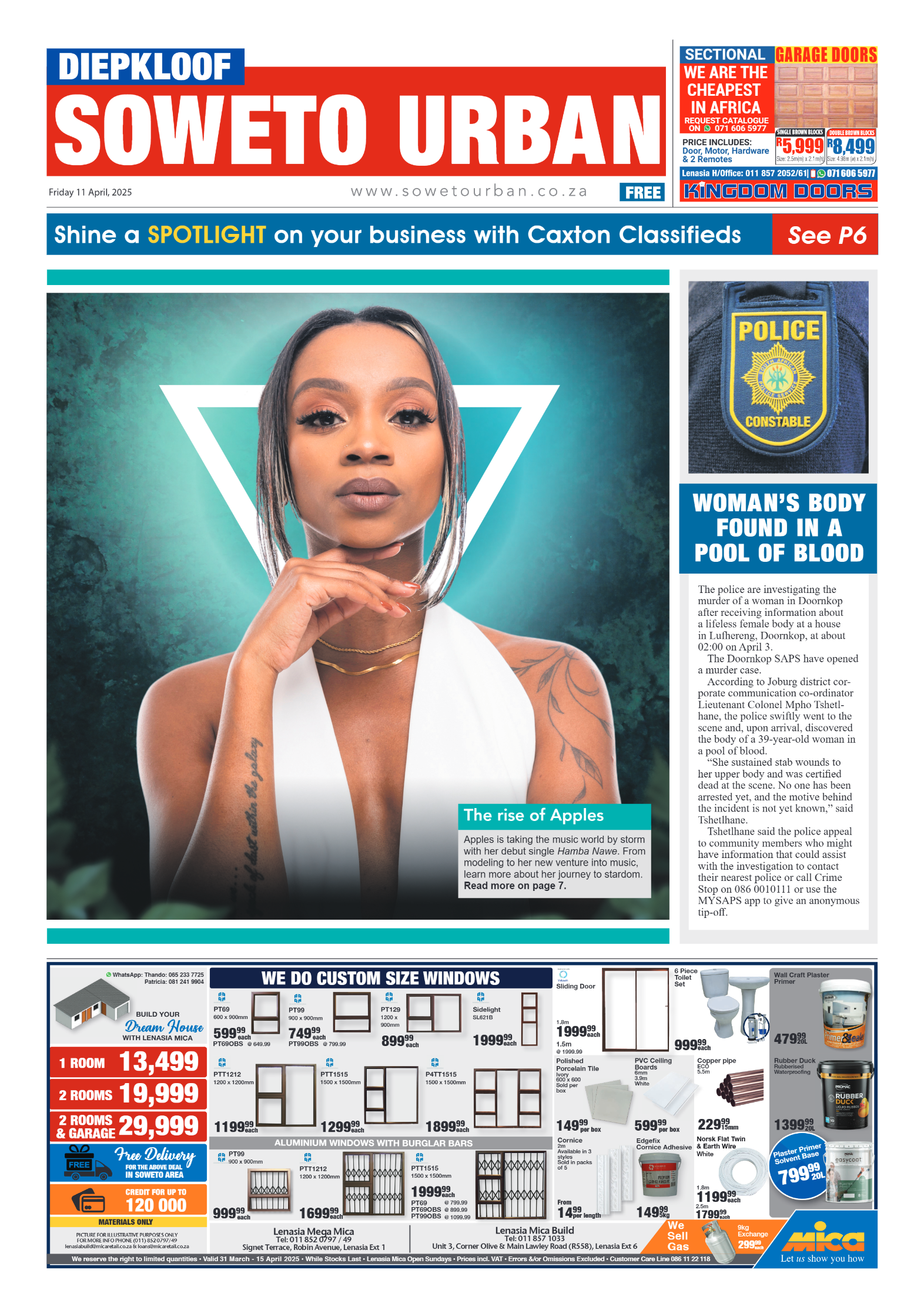 Diepkloof: 11 April 2025 page 1