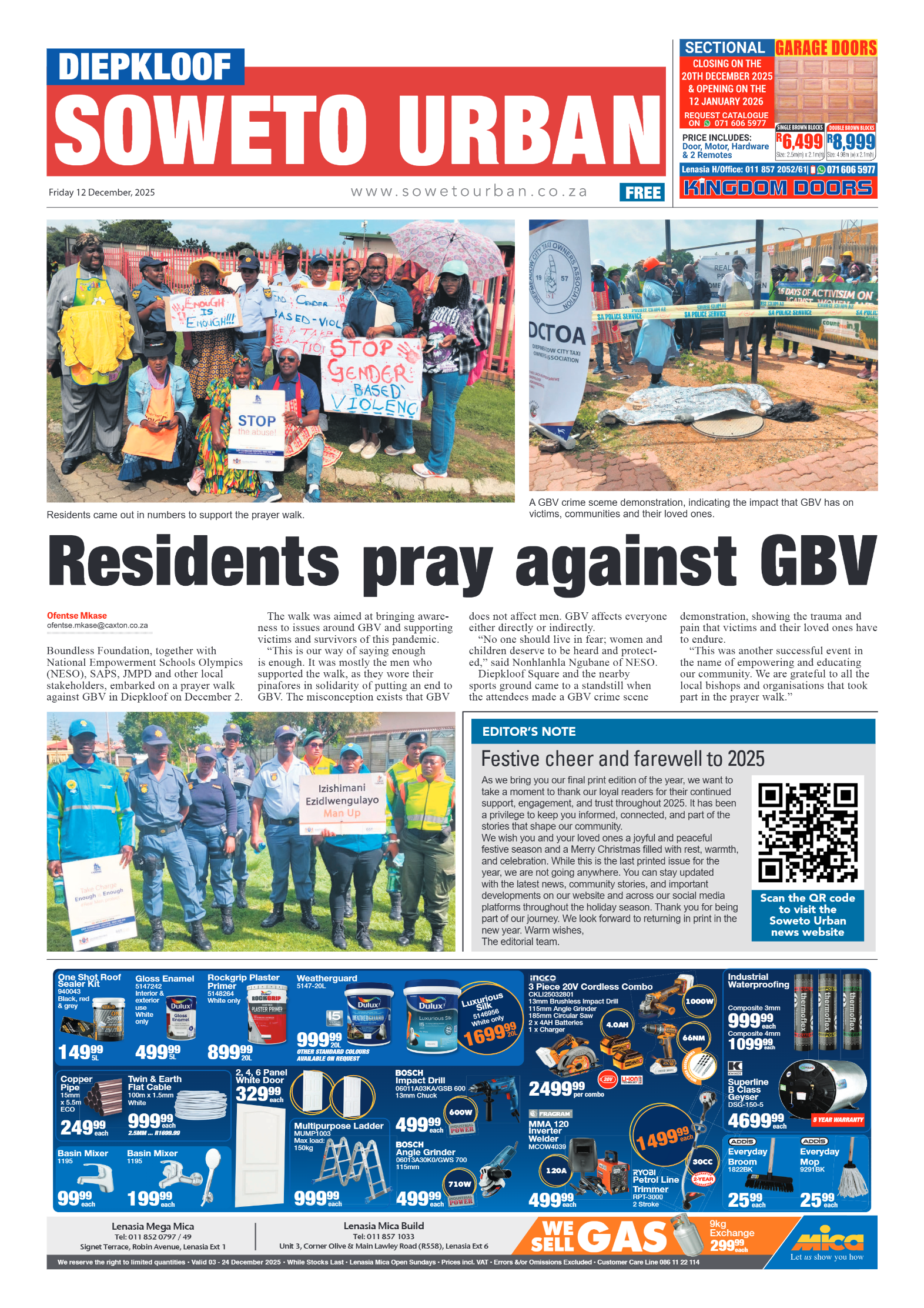 Diepkloof: 12 December 2025 page 1