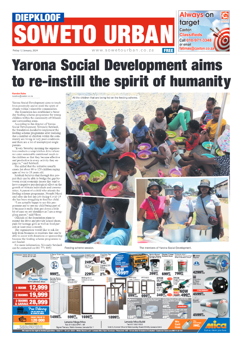 Diepkloof: 12 January 2024 page 1