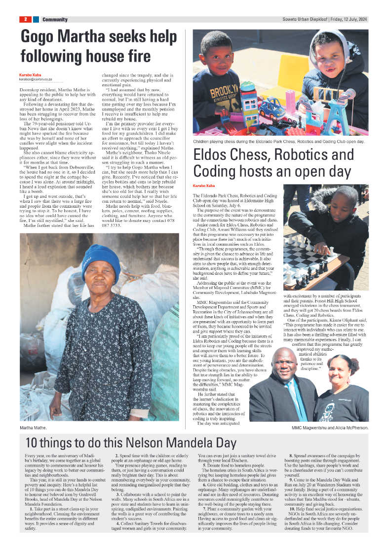 Diepkloof: 12 July 2024 page 2
