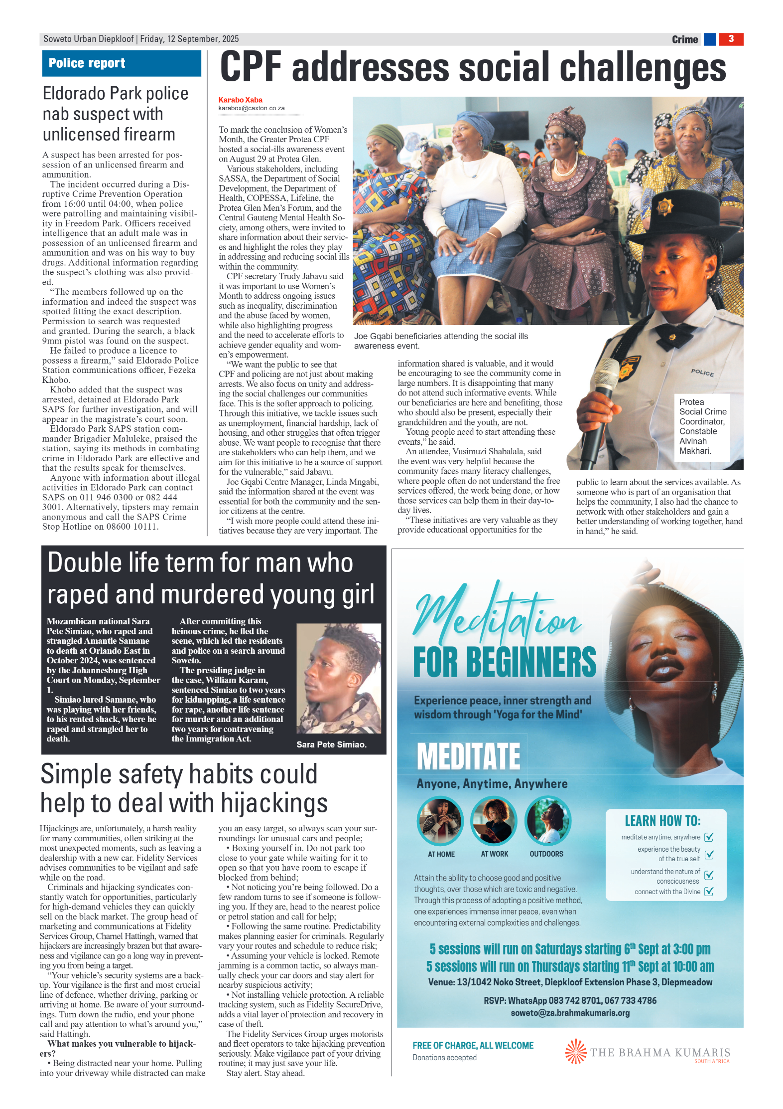 Diepkloof: 12 September 2025 page 3