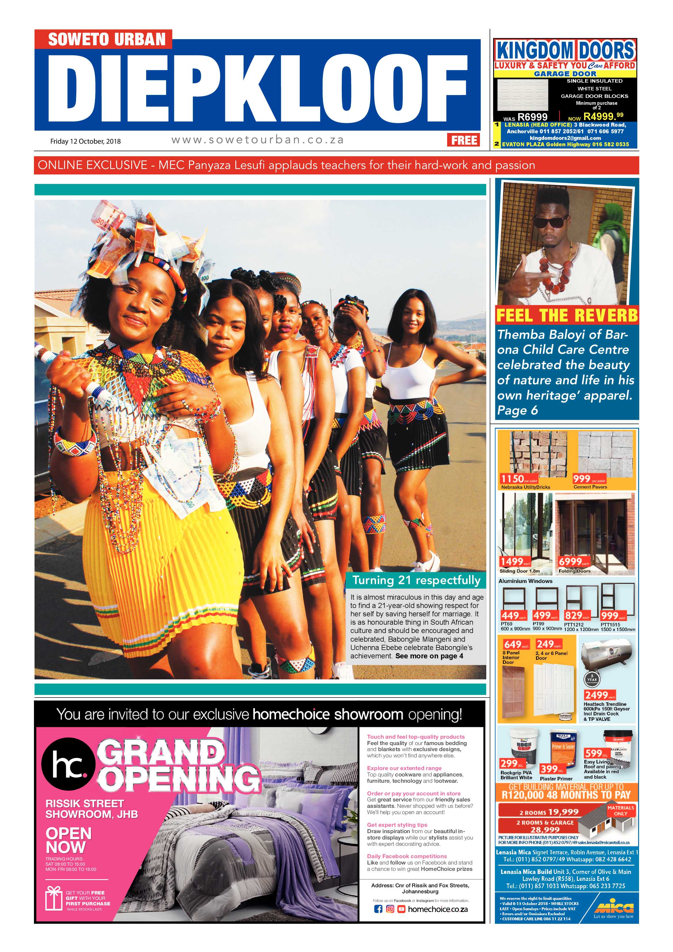 Diepkloof – October 12, 2018 issue page 1