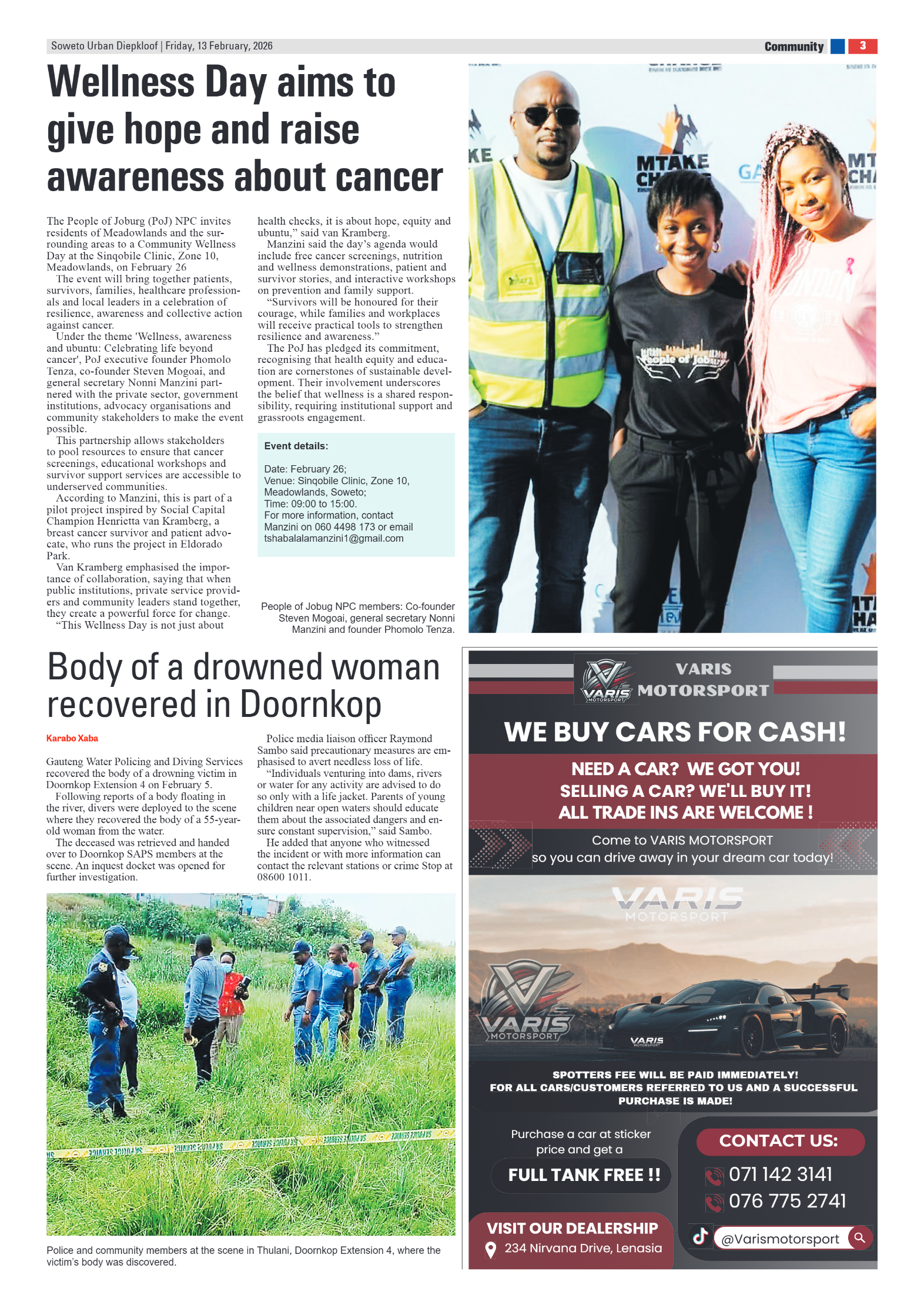 Diepkloof: 13 February 2026 page 3