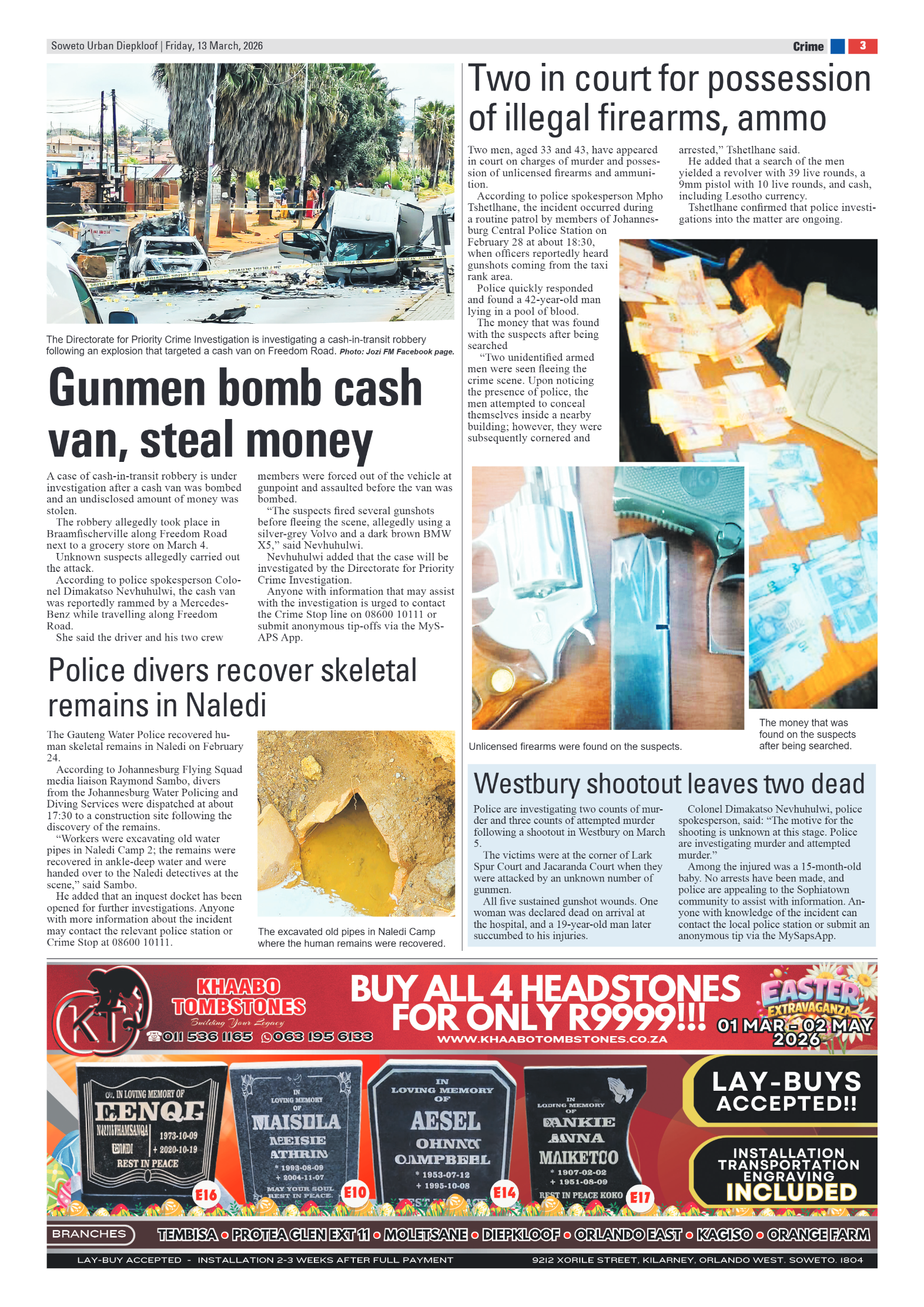 Diepkloof: 13 March 2026 page 3