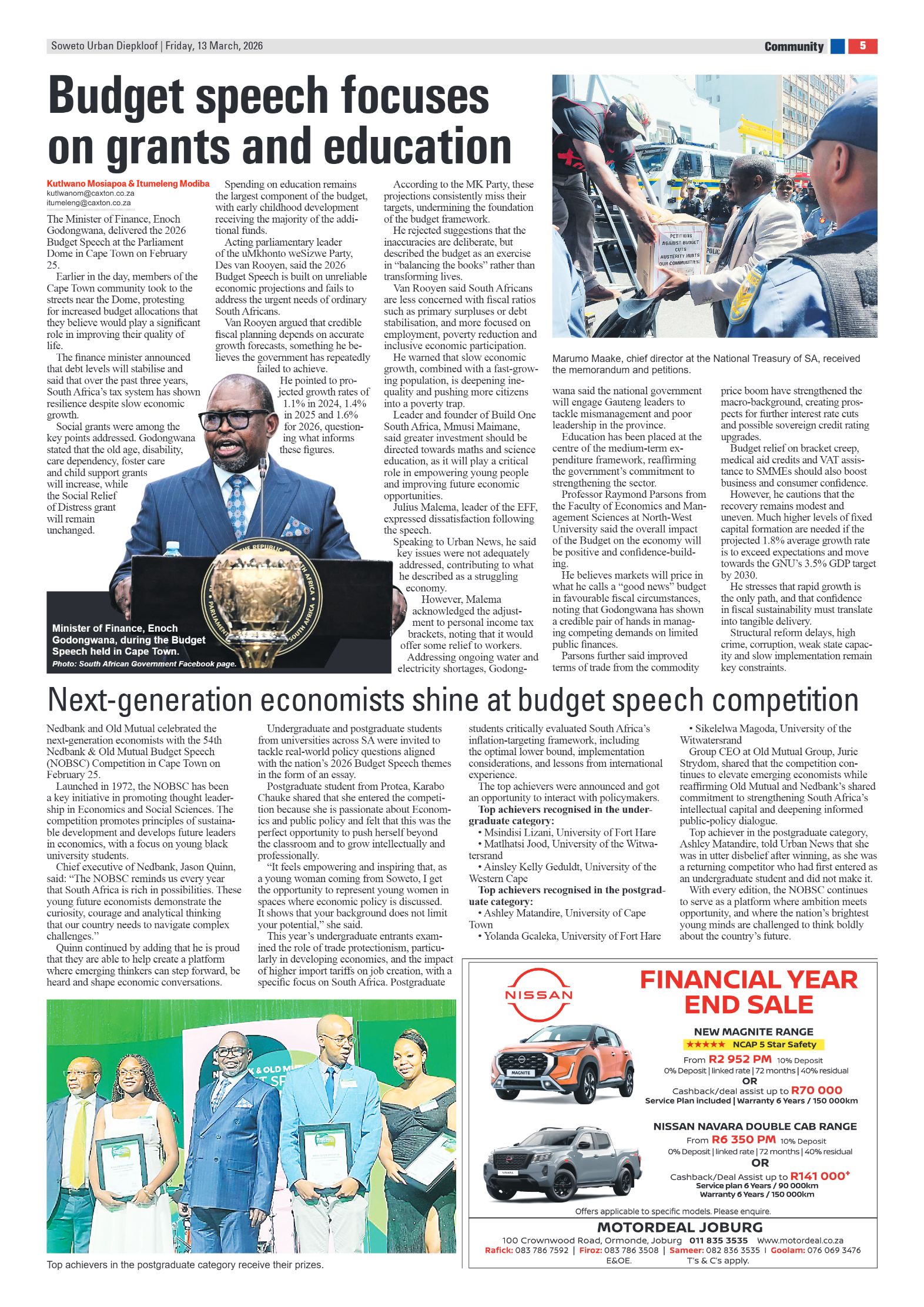 Diepkloof: 13 March 2026 page 5