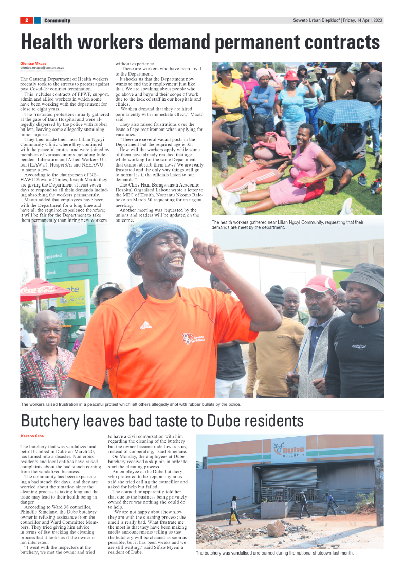 Diepkloof: 14 April 2023 page 2