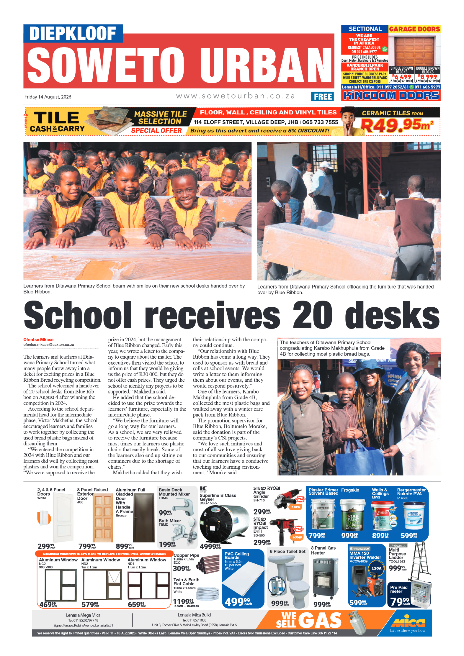 Diepkloof 14 August 2026 page 1