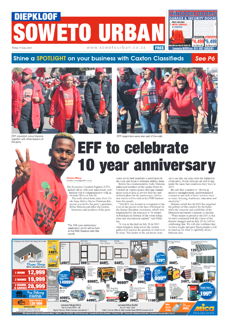 Diepkloof: 14 July 2023 page 1