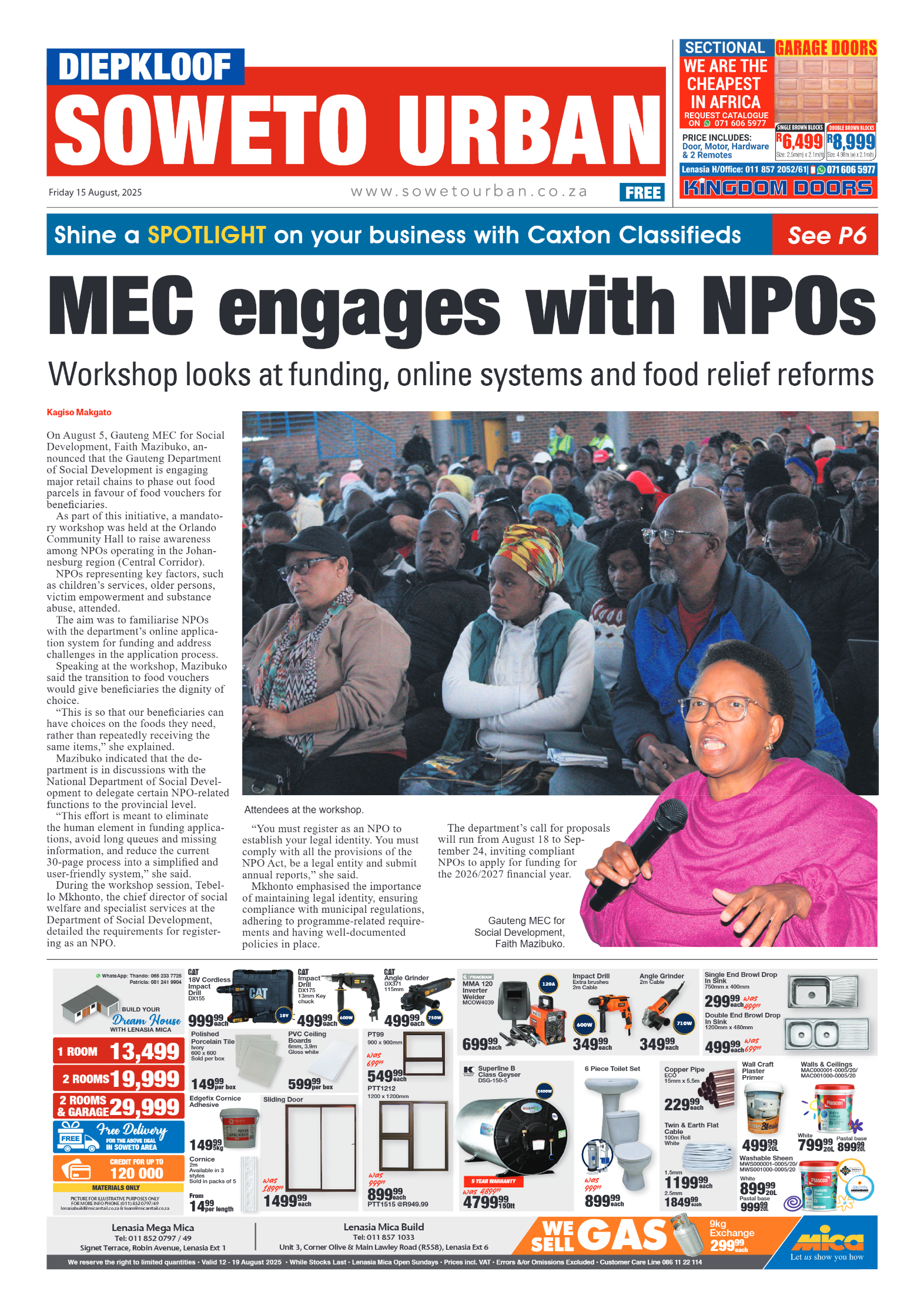 Diepkloof: 15 August 2025 page 1