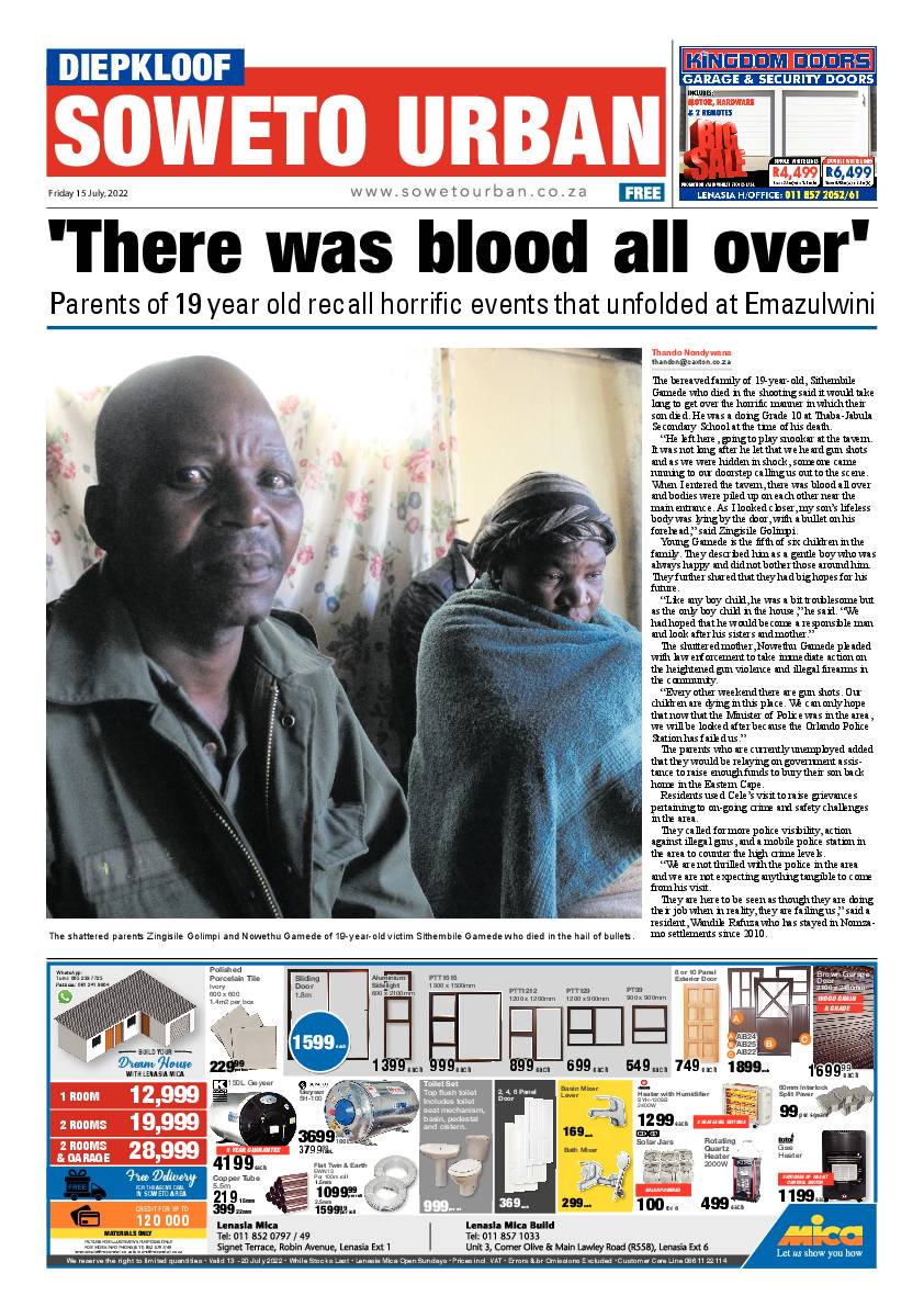 Diepkloof 15 July 2022 page 1