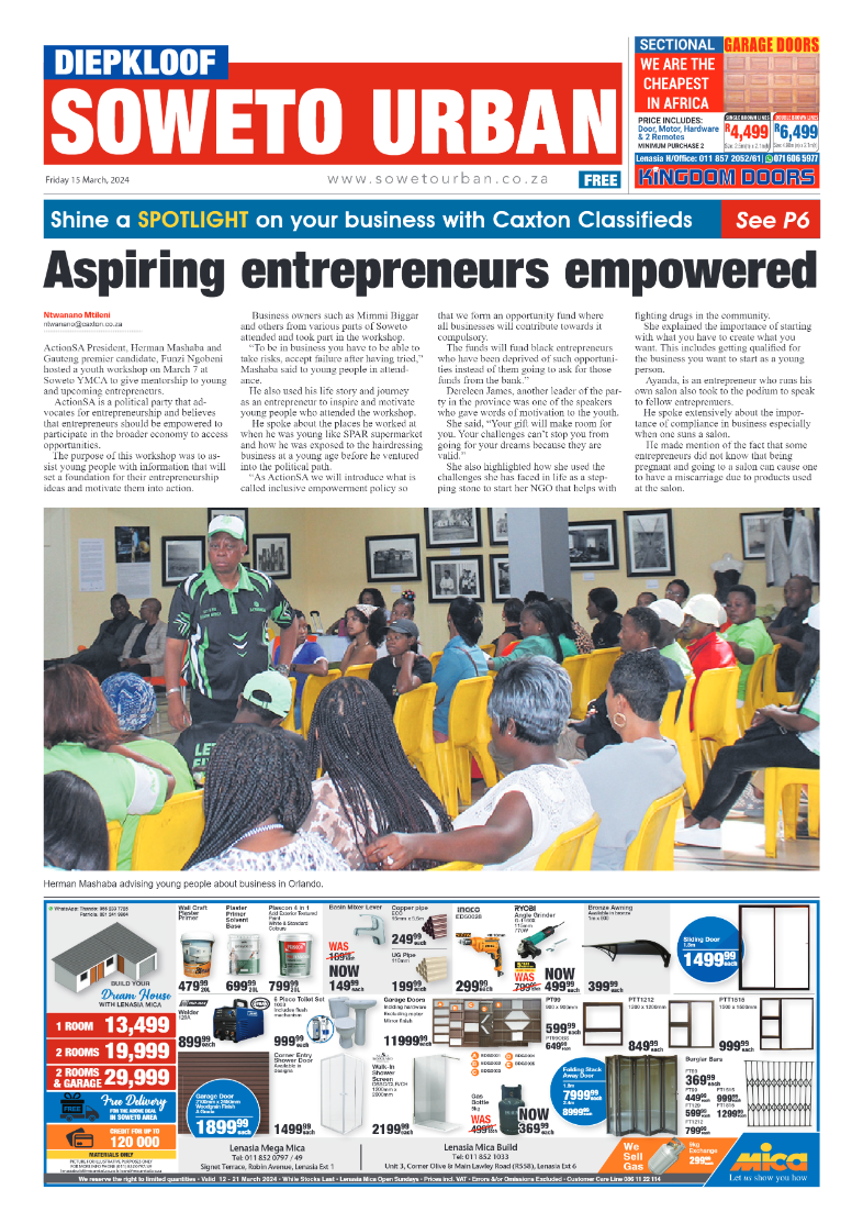 Diepkloof: 15 March 2023 page 1