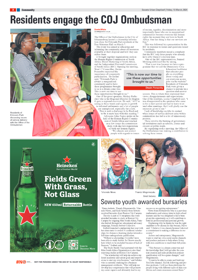 Diepkloof: 15 March 2023 page 2