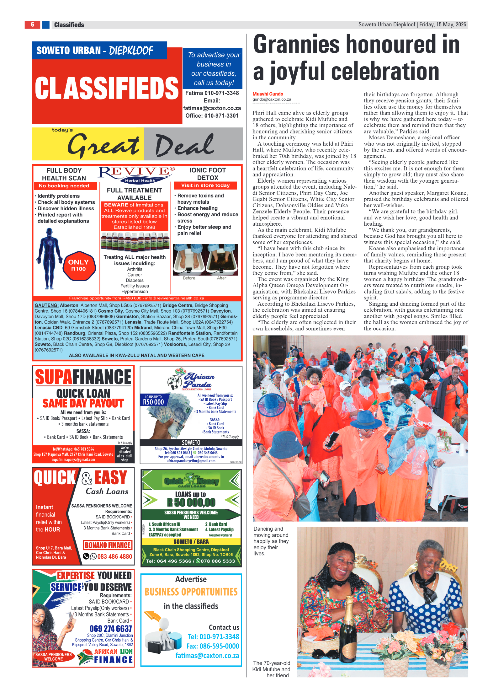 Diepkloof: 15 May 2026 page 6