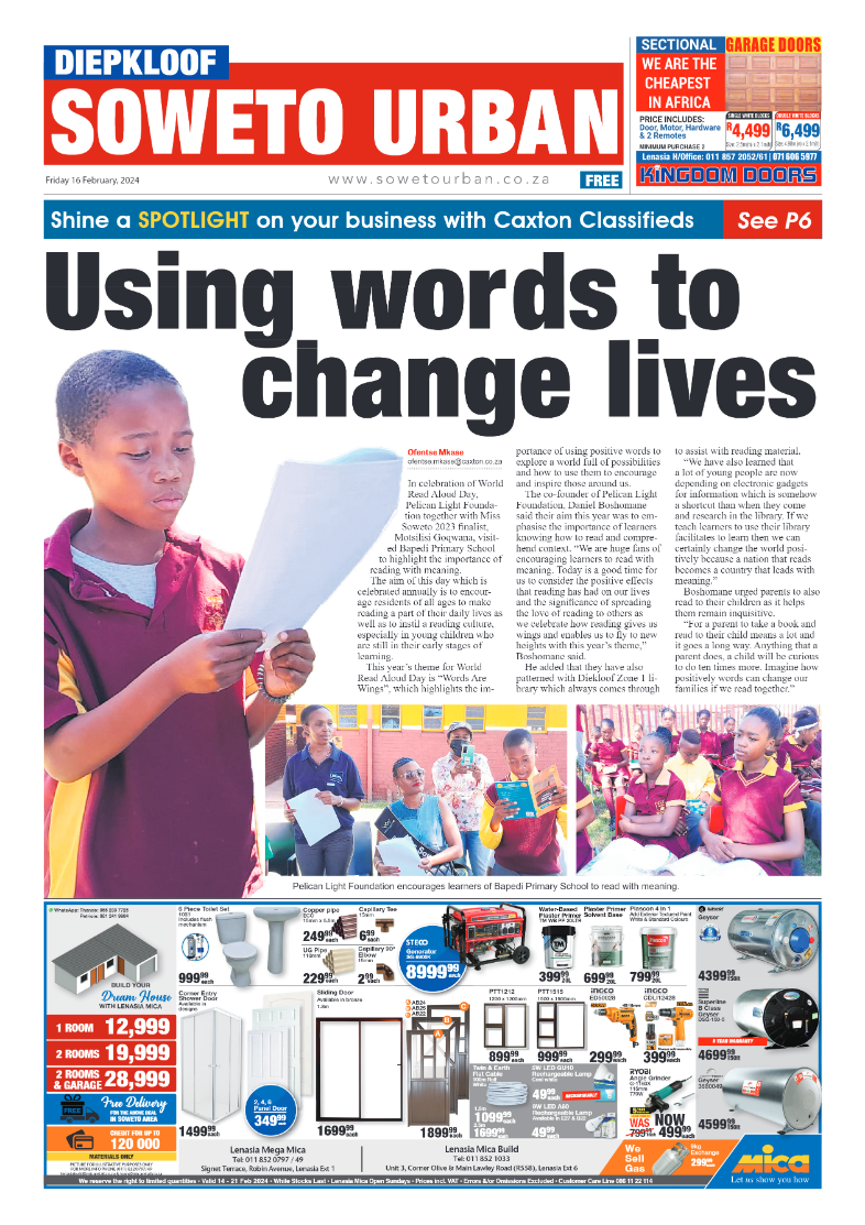 Diepkloof: 16 February 2024 page 1