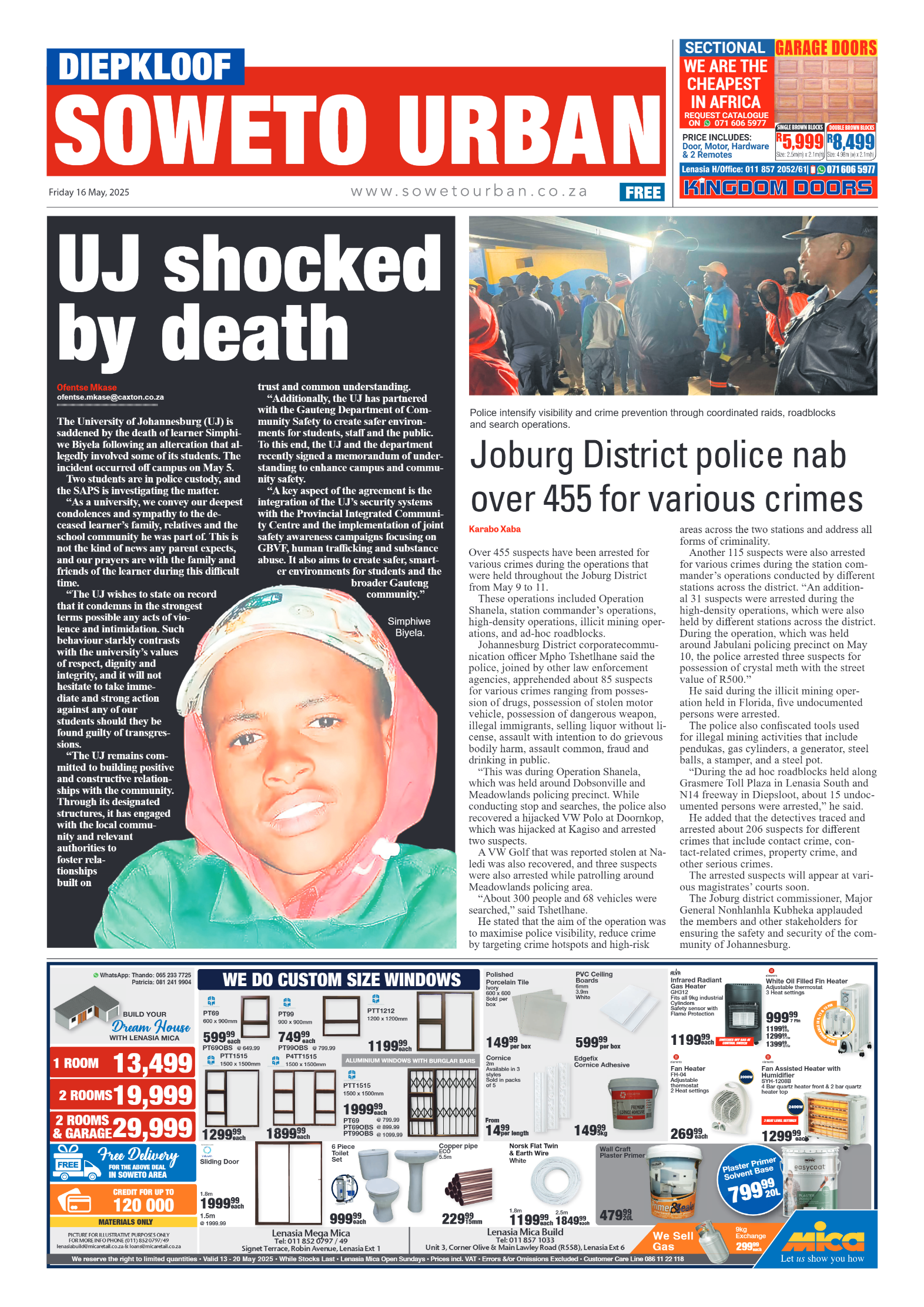 Diepkloof: 16 May 2025 page 1