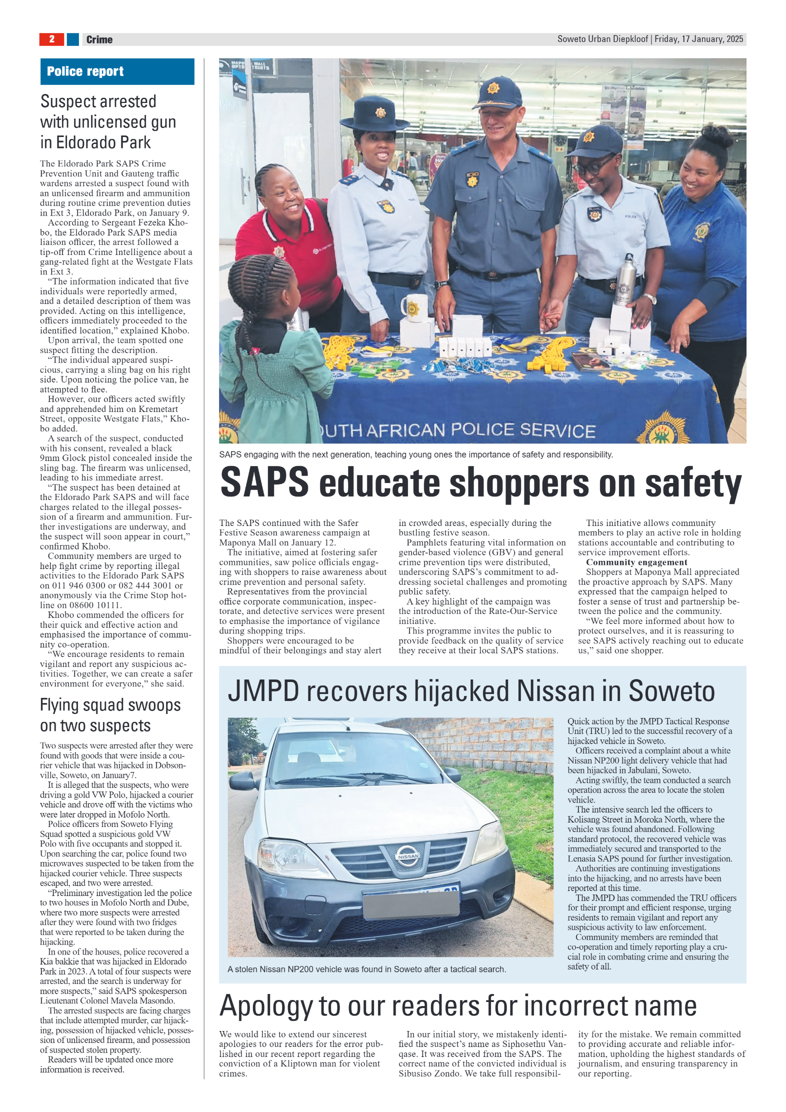 Diepkloof: 17 January 2025 page 2