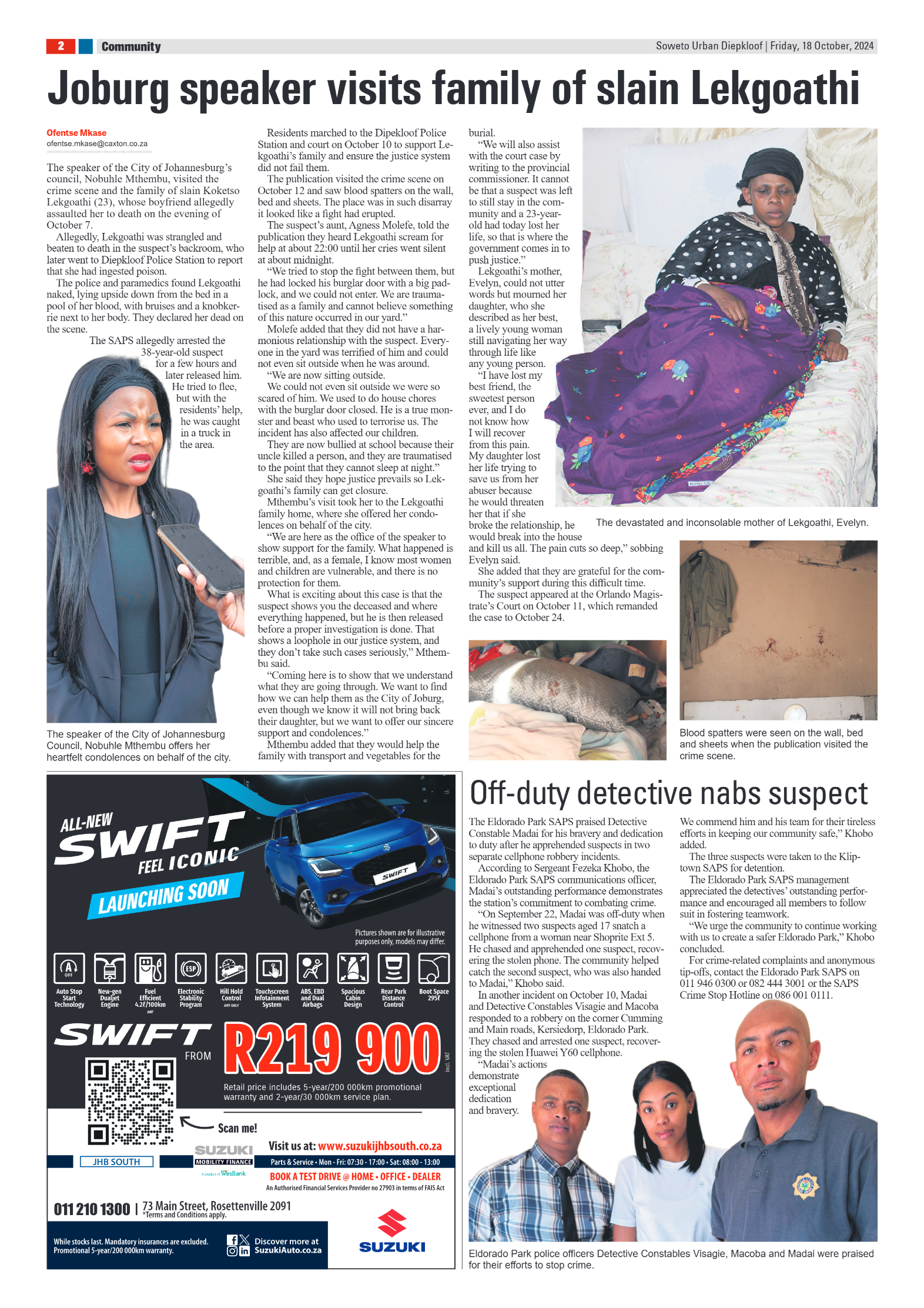 Diepkloof: 18 October 2024 page 2