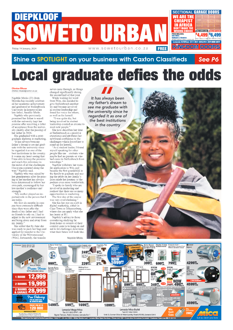 Diepkloof: 19 January 2024 page 1