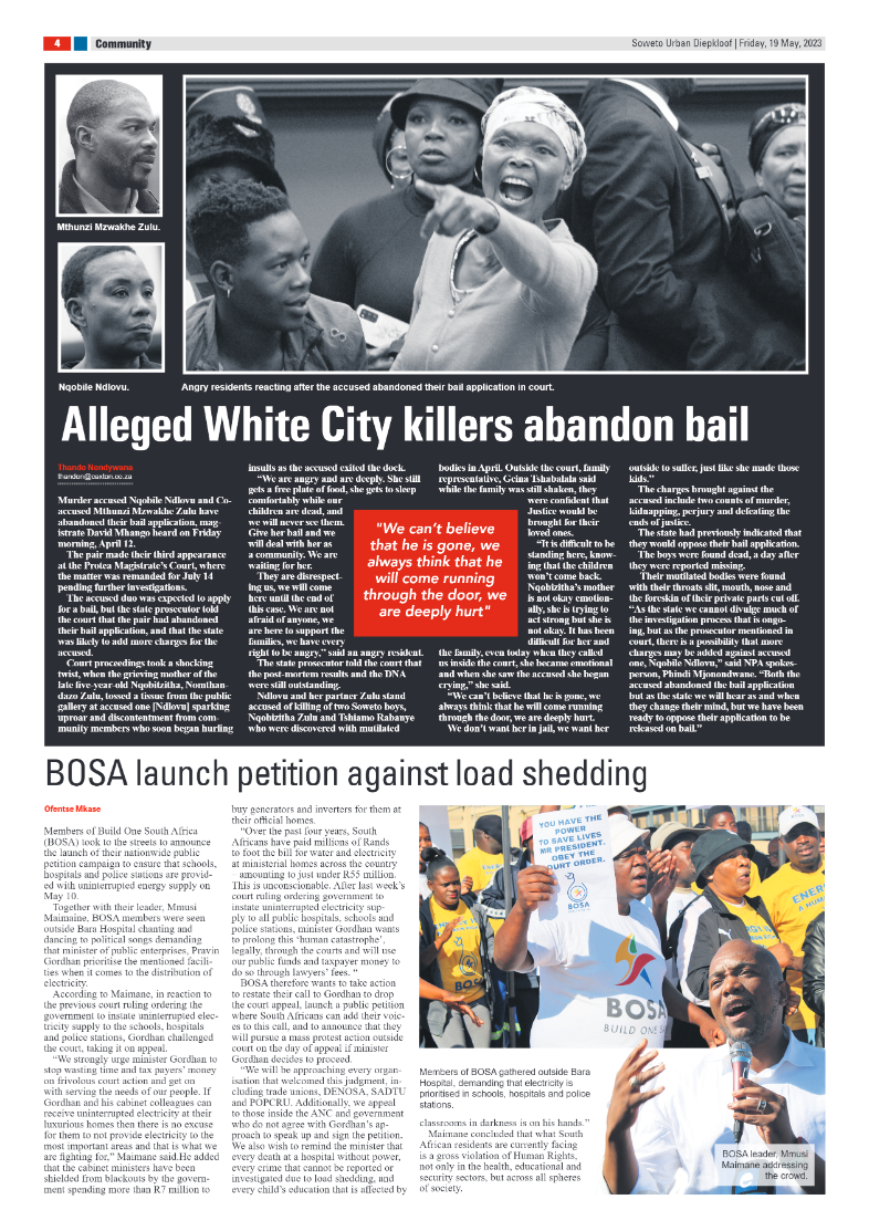 Diepkloof: 19 May 2023 page 4