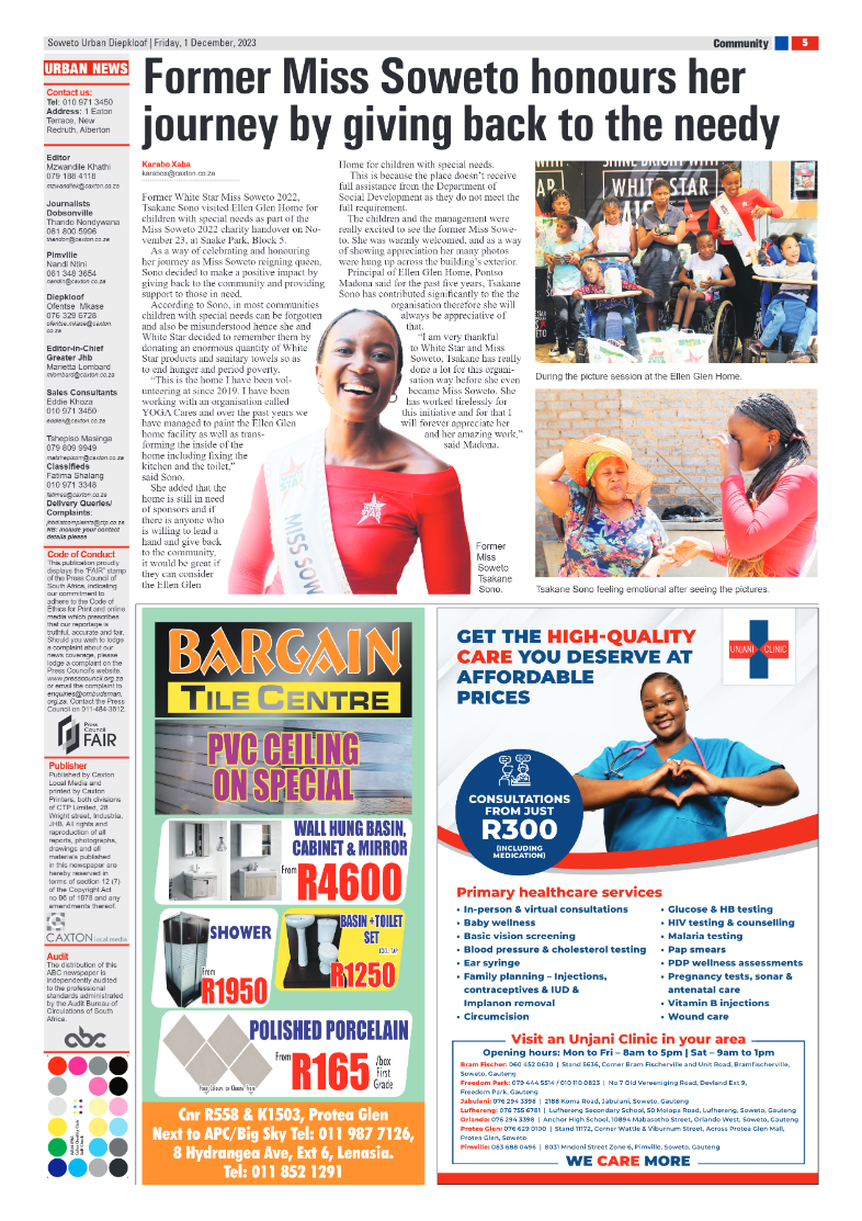 Diepkloof: 1 December 2023 page 5