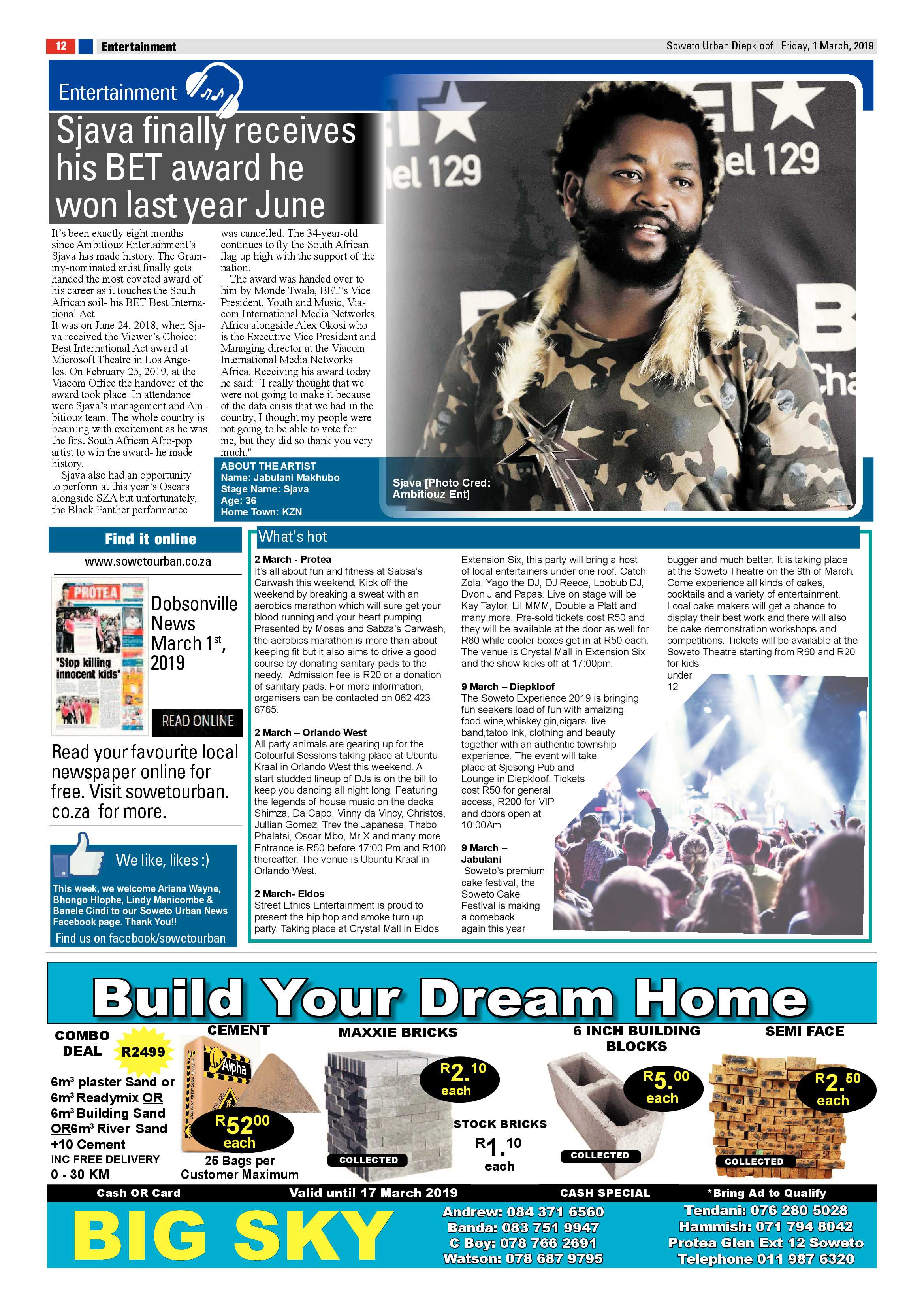Diepkloof News – March 1, 2019 page 12