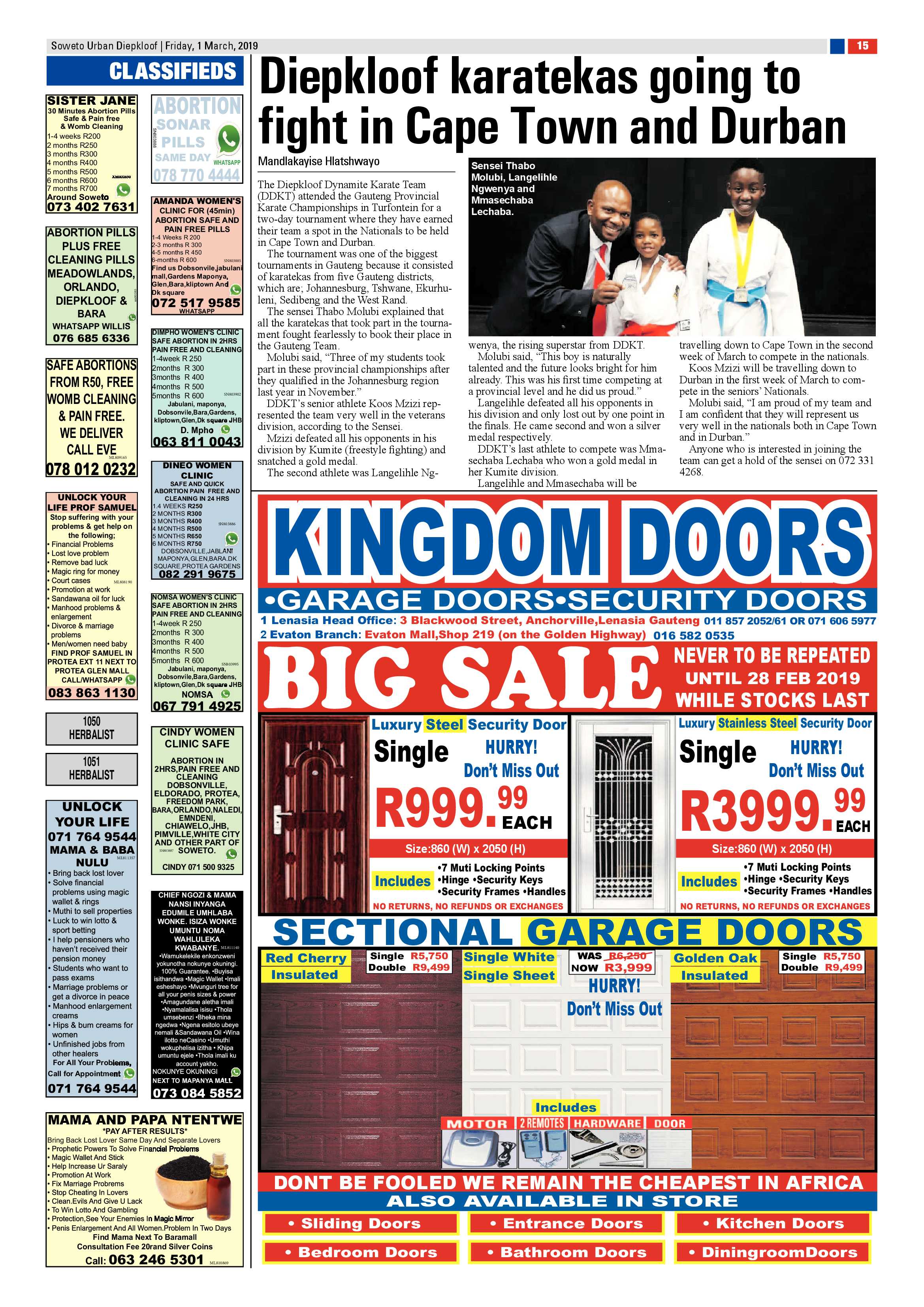 Diepkloof News – March 1, 2019 page 15