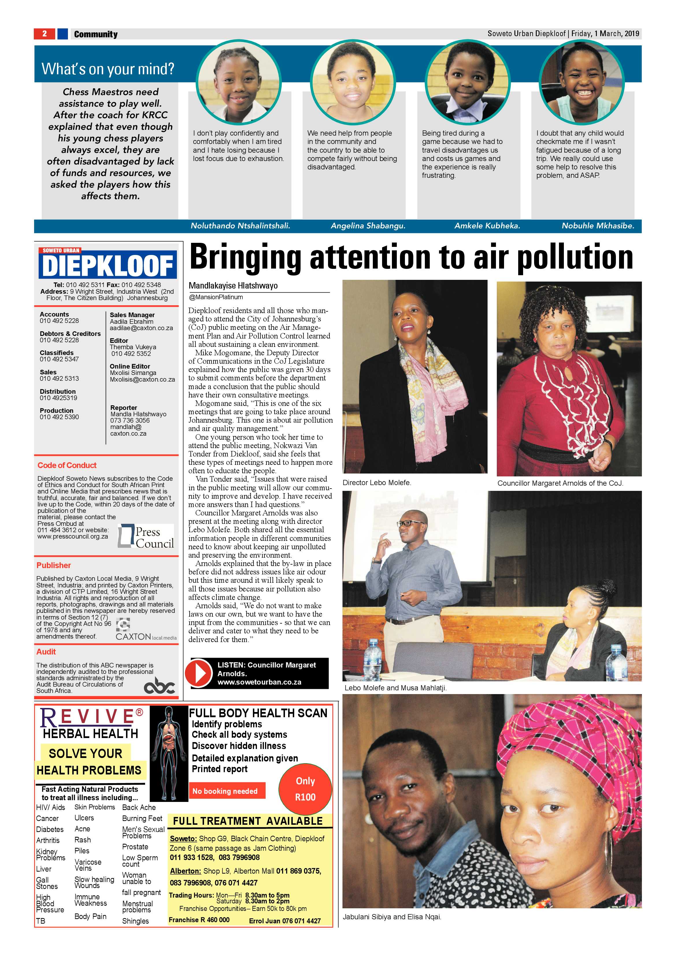 Diepkloof News – March 1, 2019 page 2