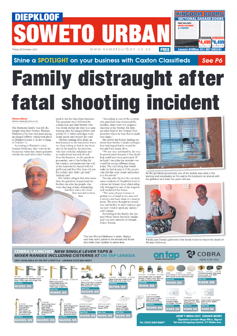 Diepkloof: 20 October 2023 page 1