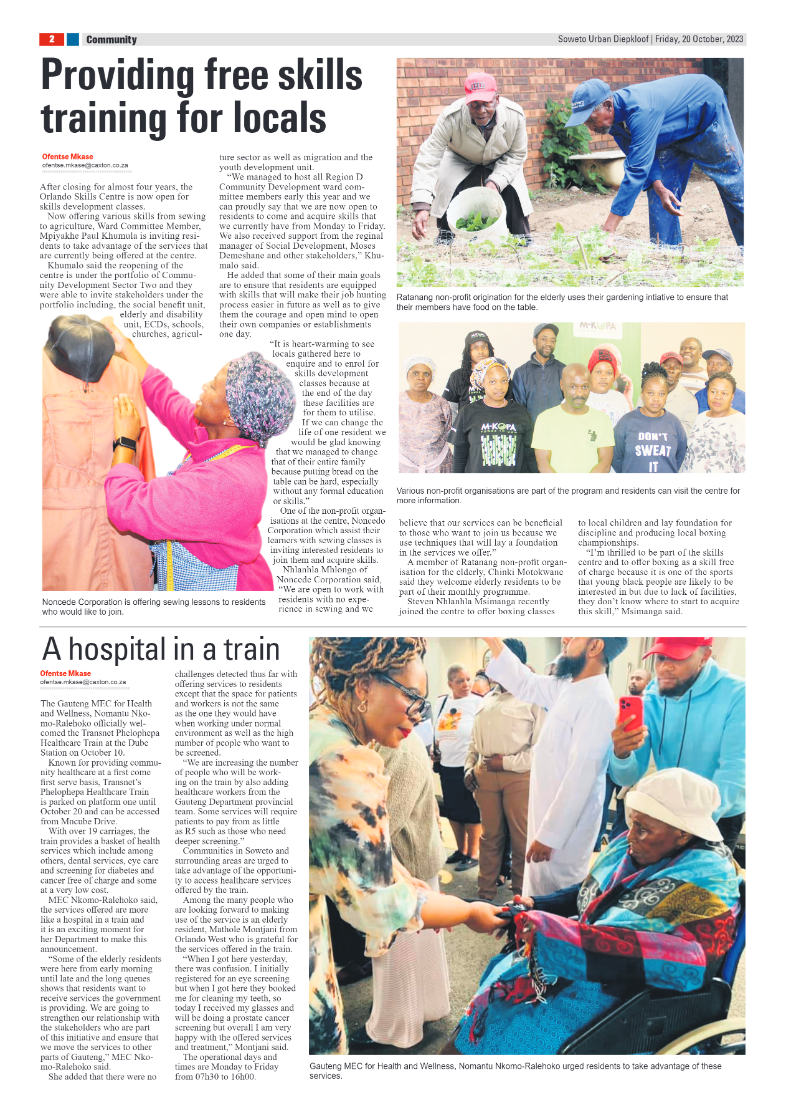 Diepkloof: 20 October 2023 page 2