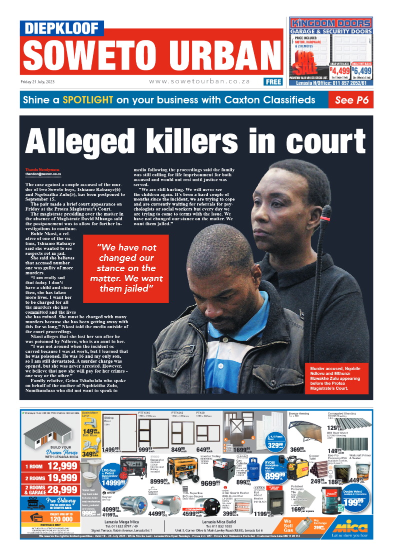 Diepkloof:  21 July 2023 page 1