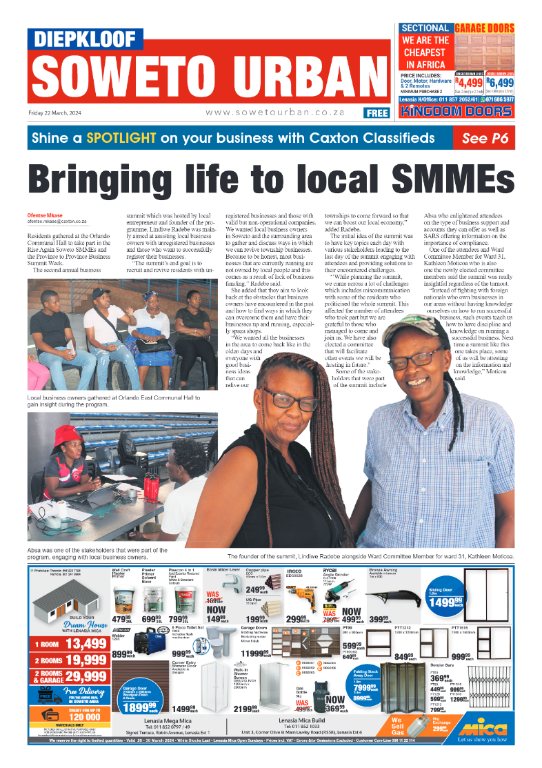 Diepkloof: 22 March 2024 page 1