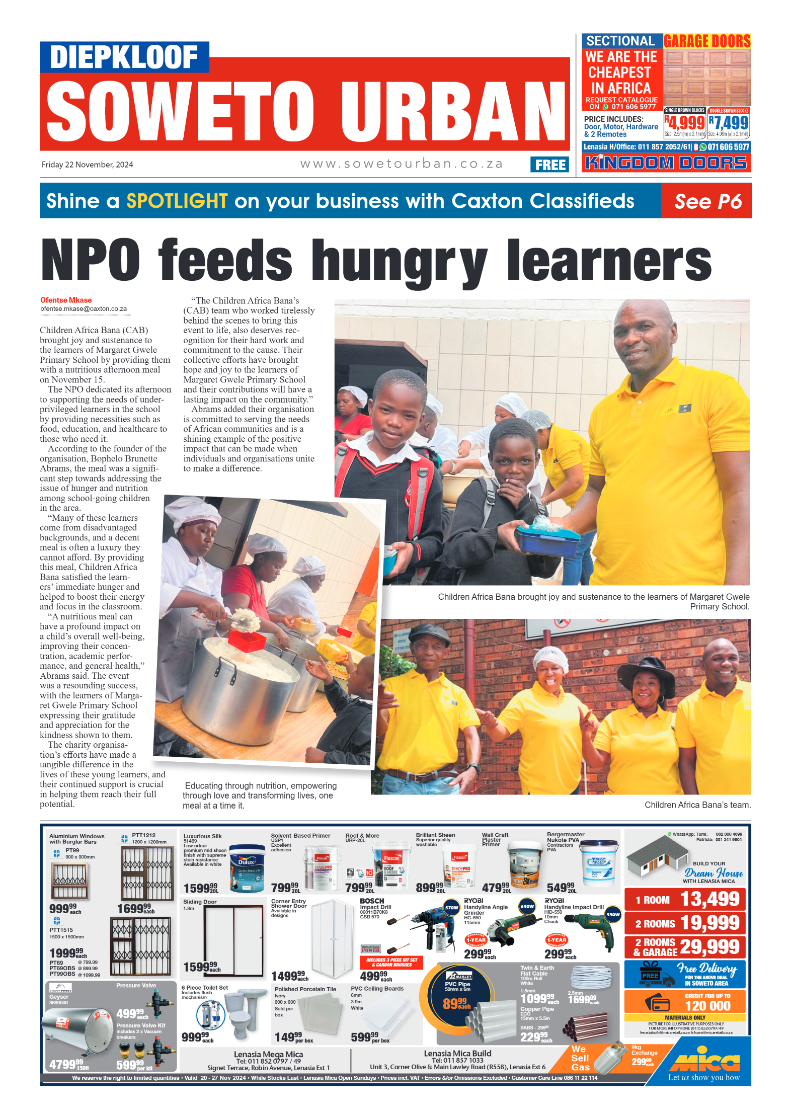Diepkloof: 22 November 2024 page 1