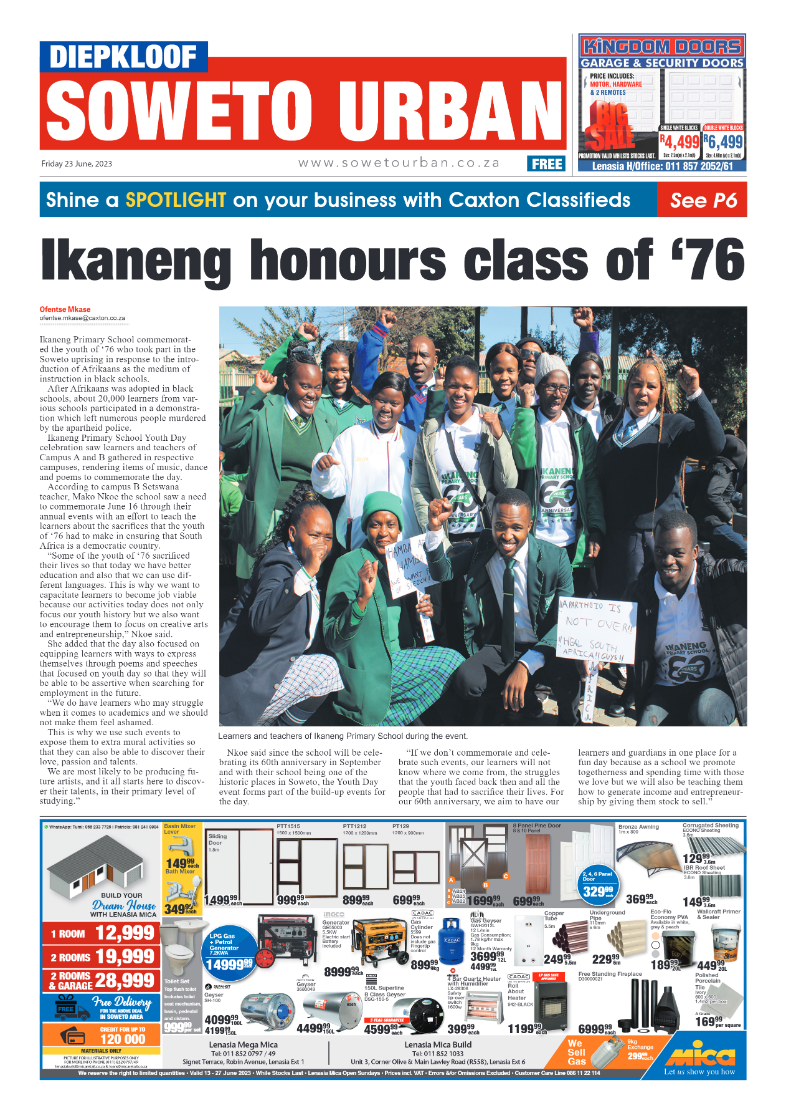 Diepkloof: 23 June 2023 page 1
