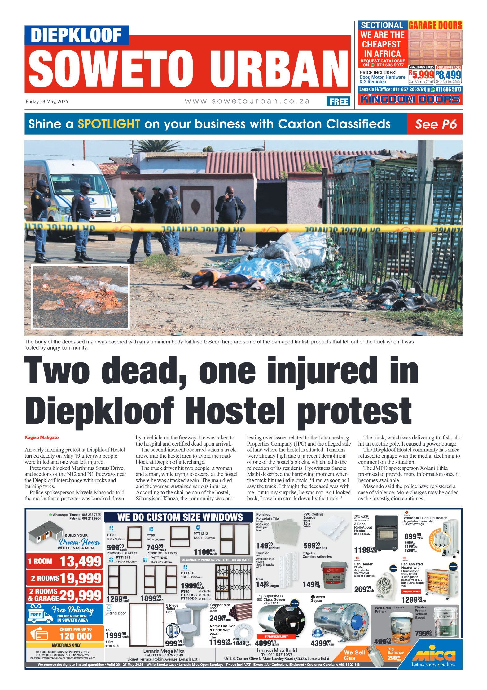 Dobsonville: 23 May 2025 page 1