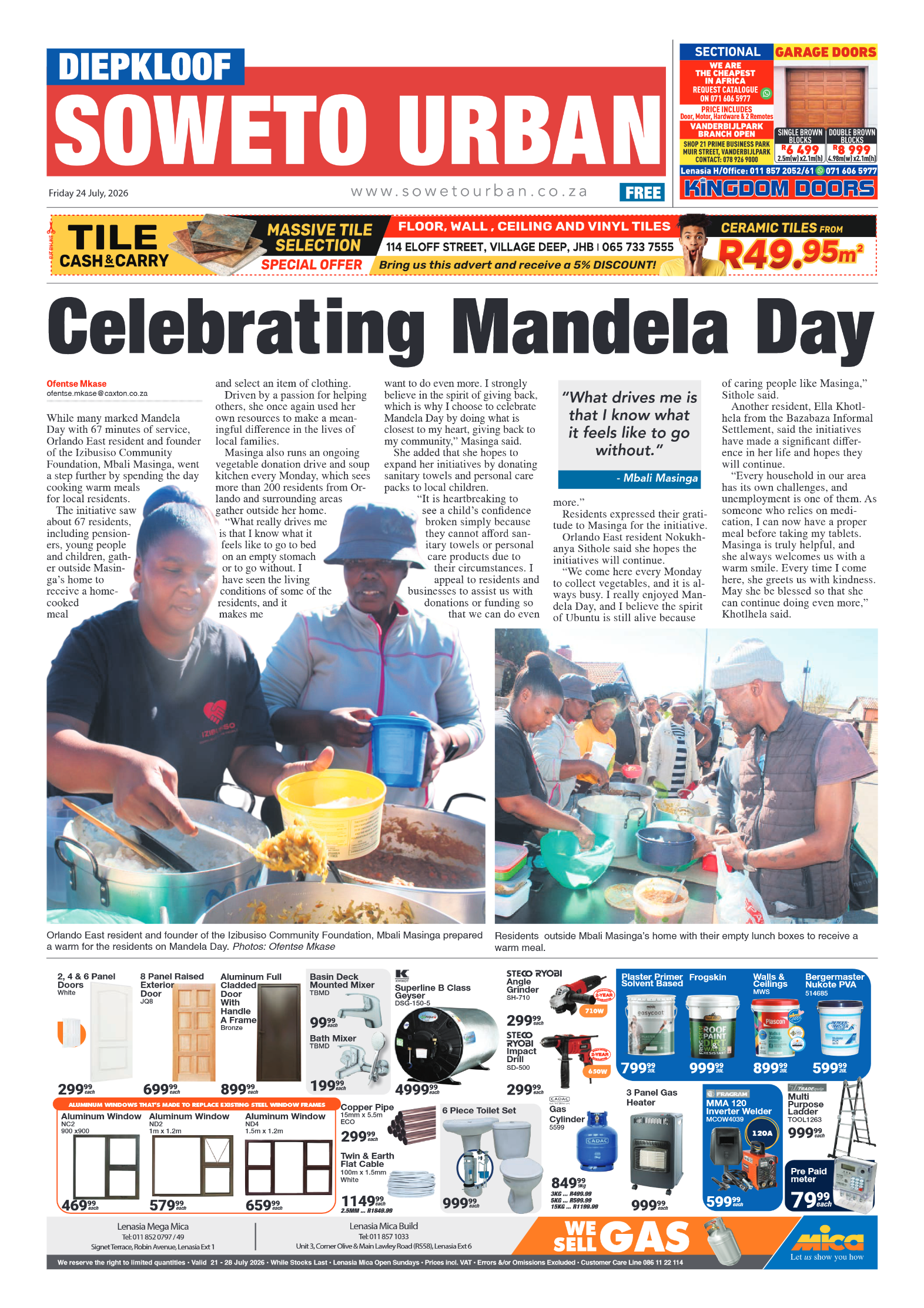 Diepkloof 24 July 2026 page 1