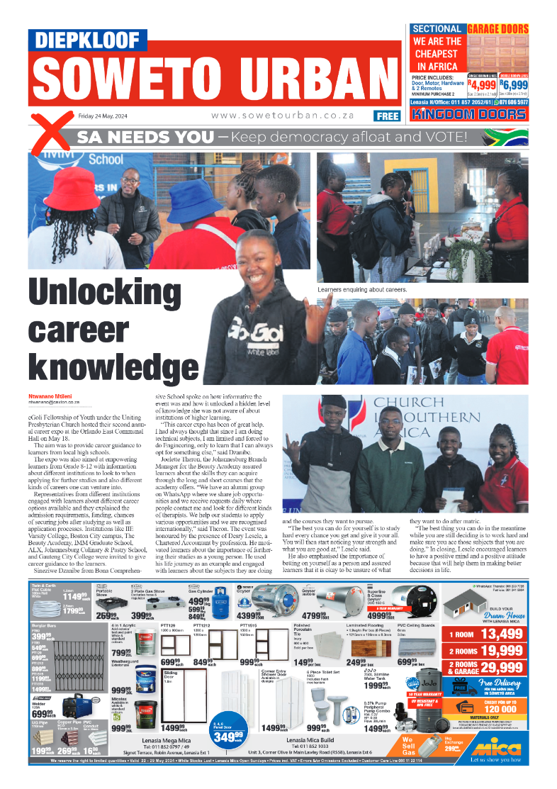 Diepkloof: 24 May 2024 page 1