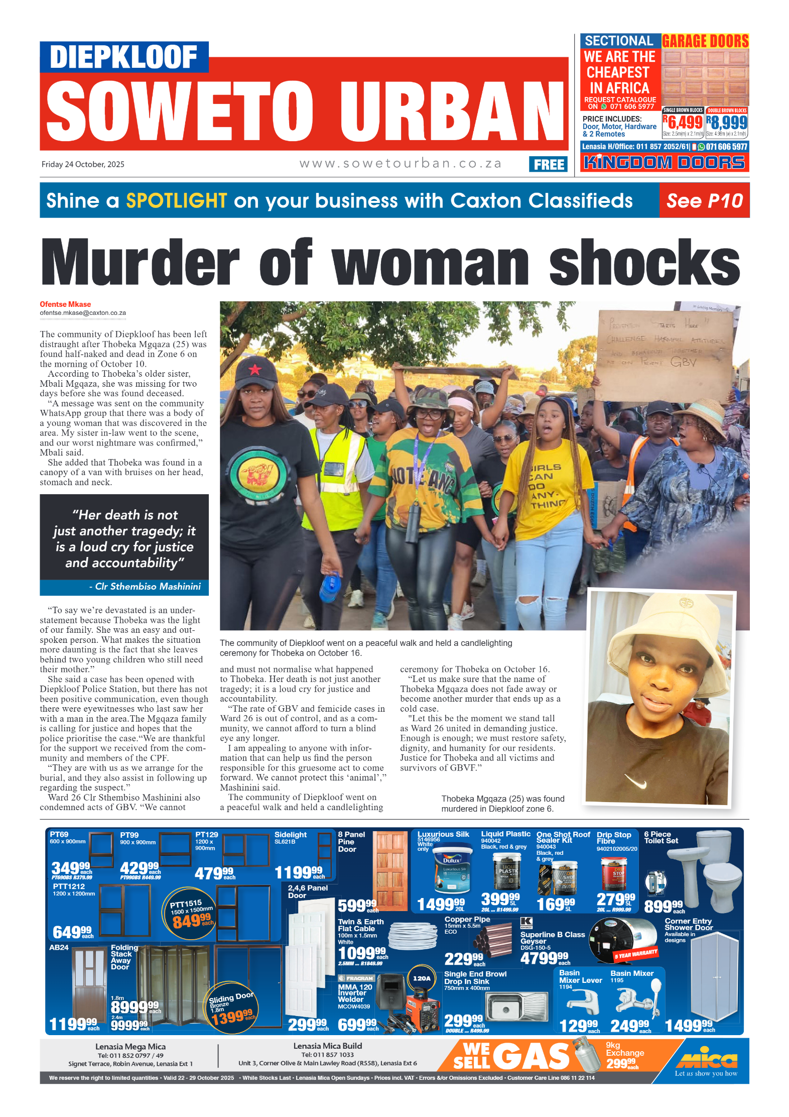 Diepkloof: 24 October 2025 page 1