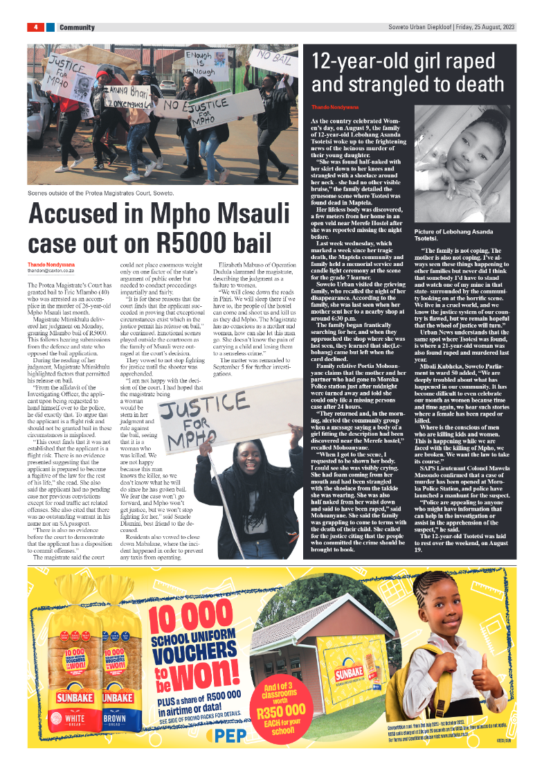 Diepkloof: 25 August 2023 page 4