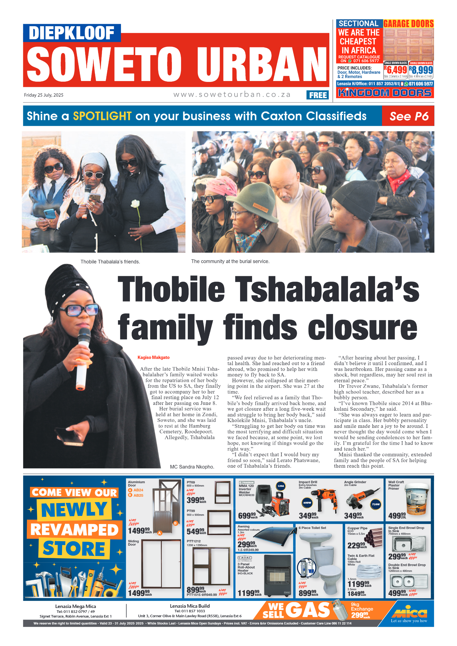 Diepkloof: 25 July 2025 page 1