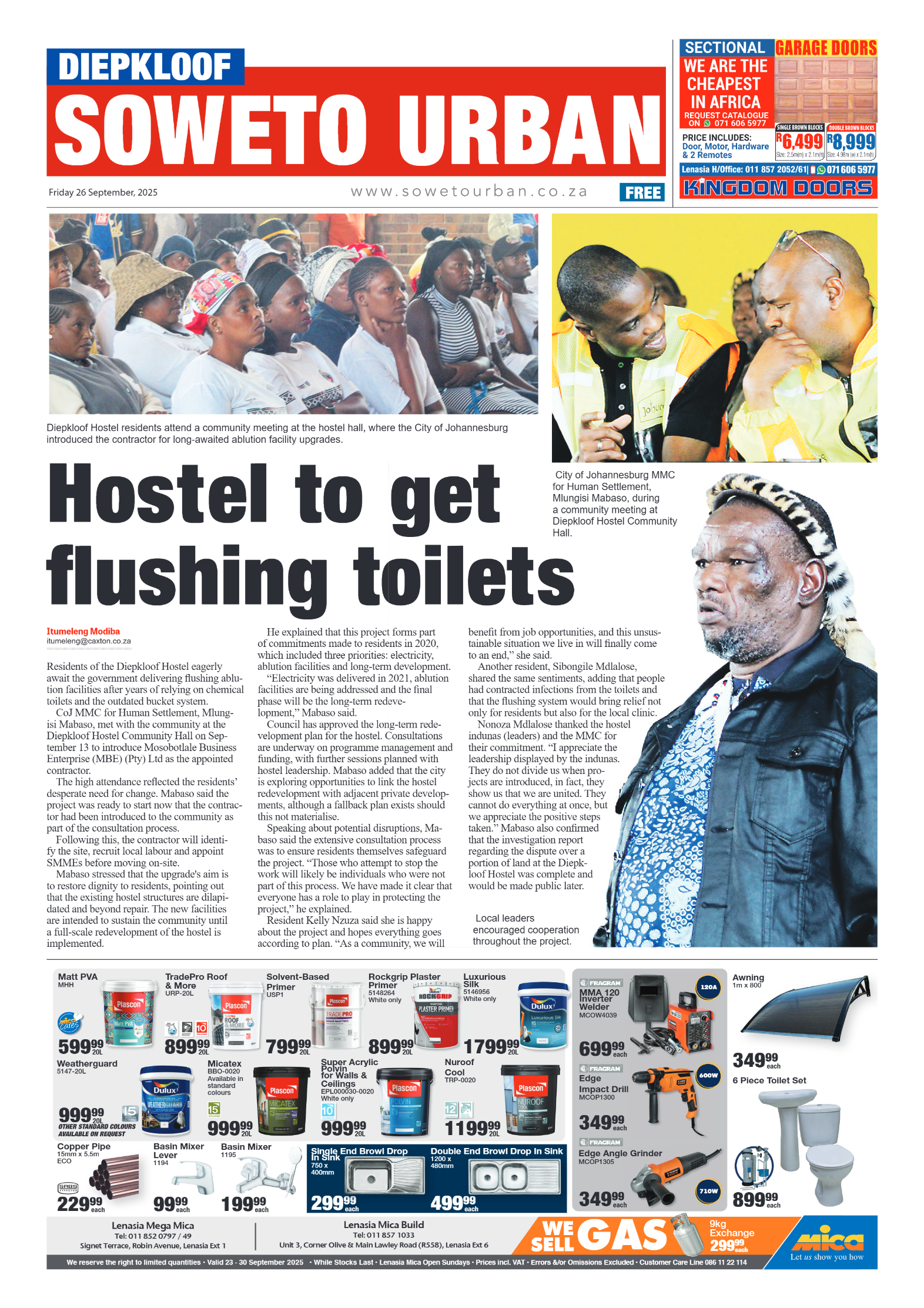Diepkloof: 26 September 2025 page 1