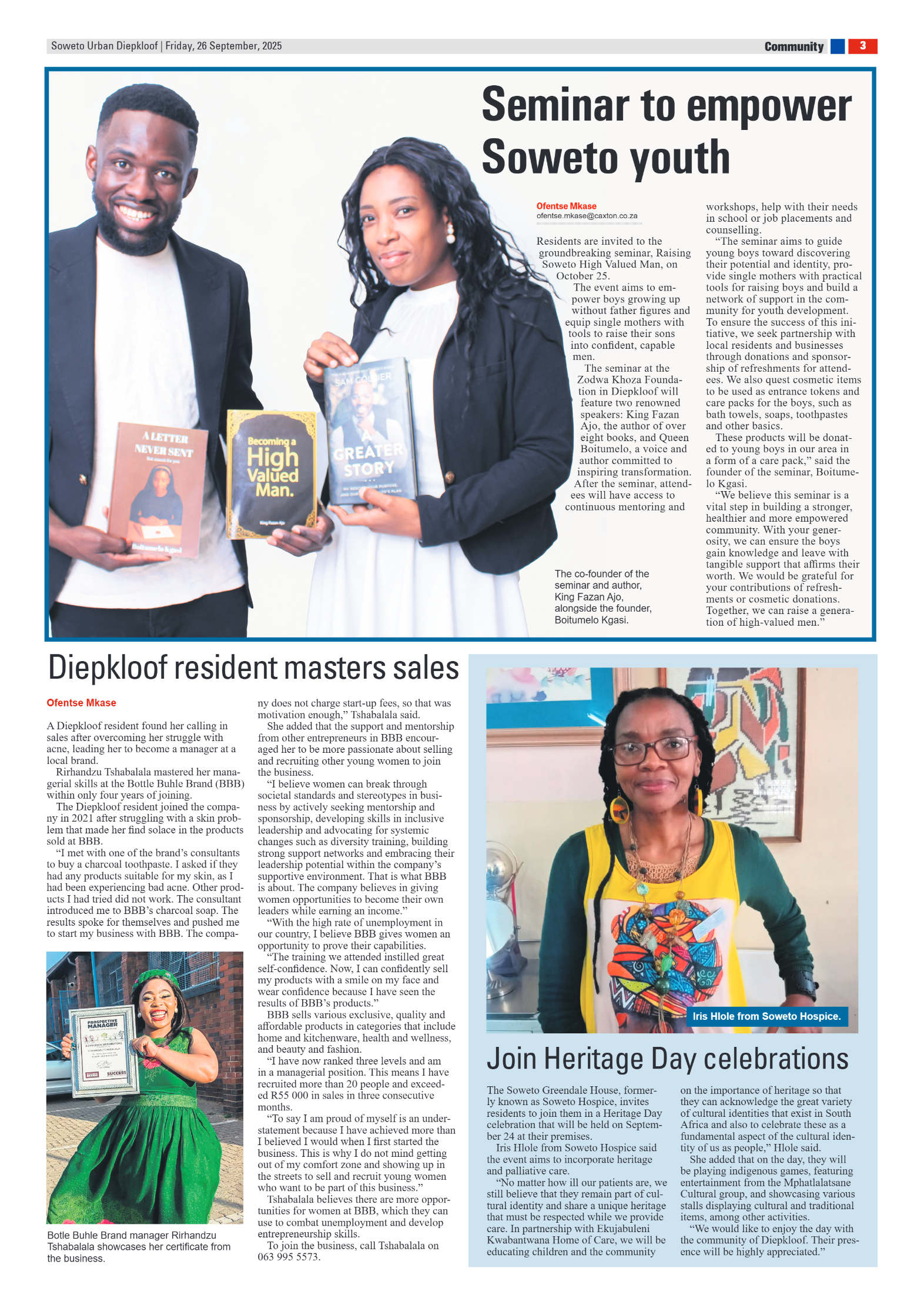 Diepkloof: 26 September 2025 page 3