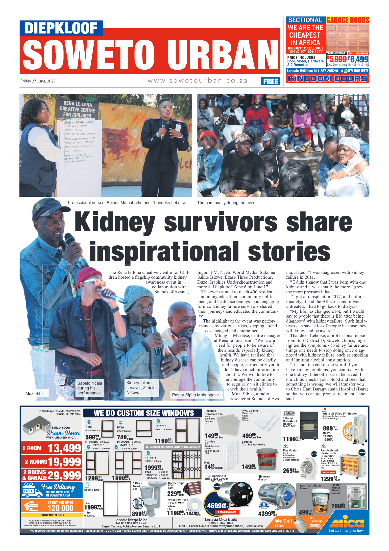 Diepkloof: 27 June 2025 page 1