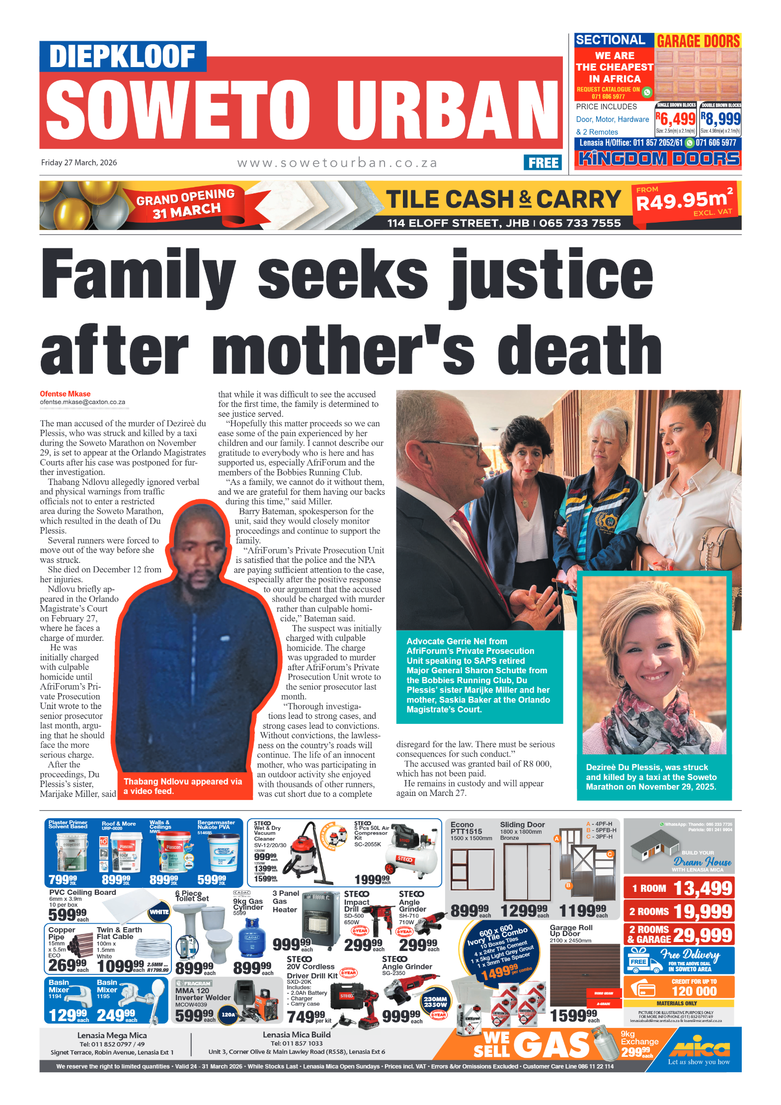 Diepkloof: 27 March 2026 page 1