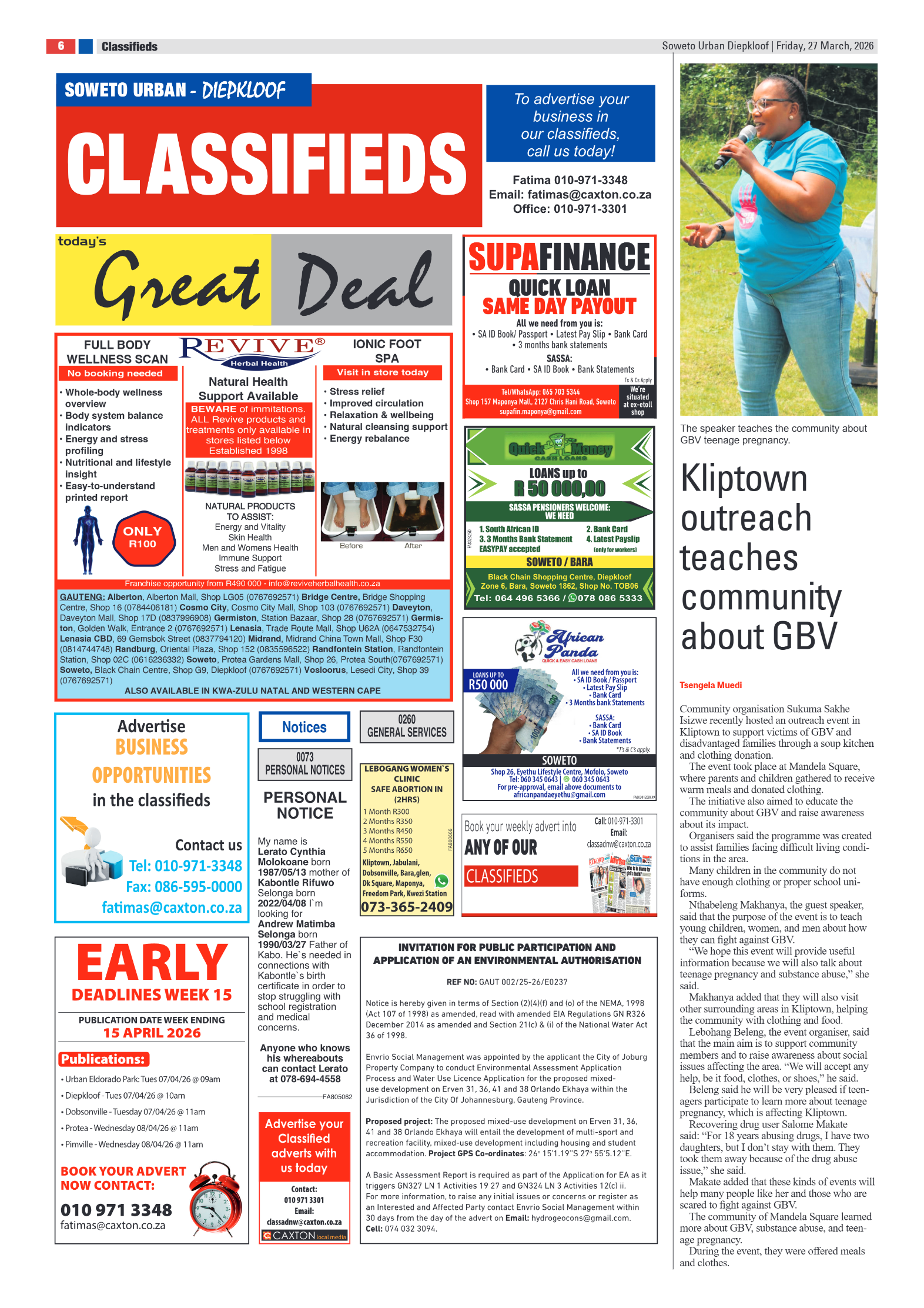 Diepkloof: 27 March 2026 page 6