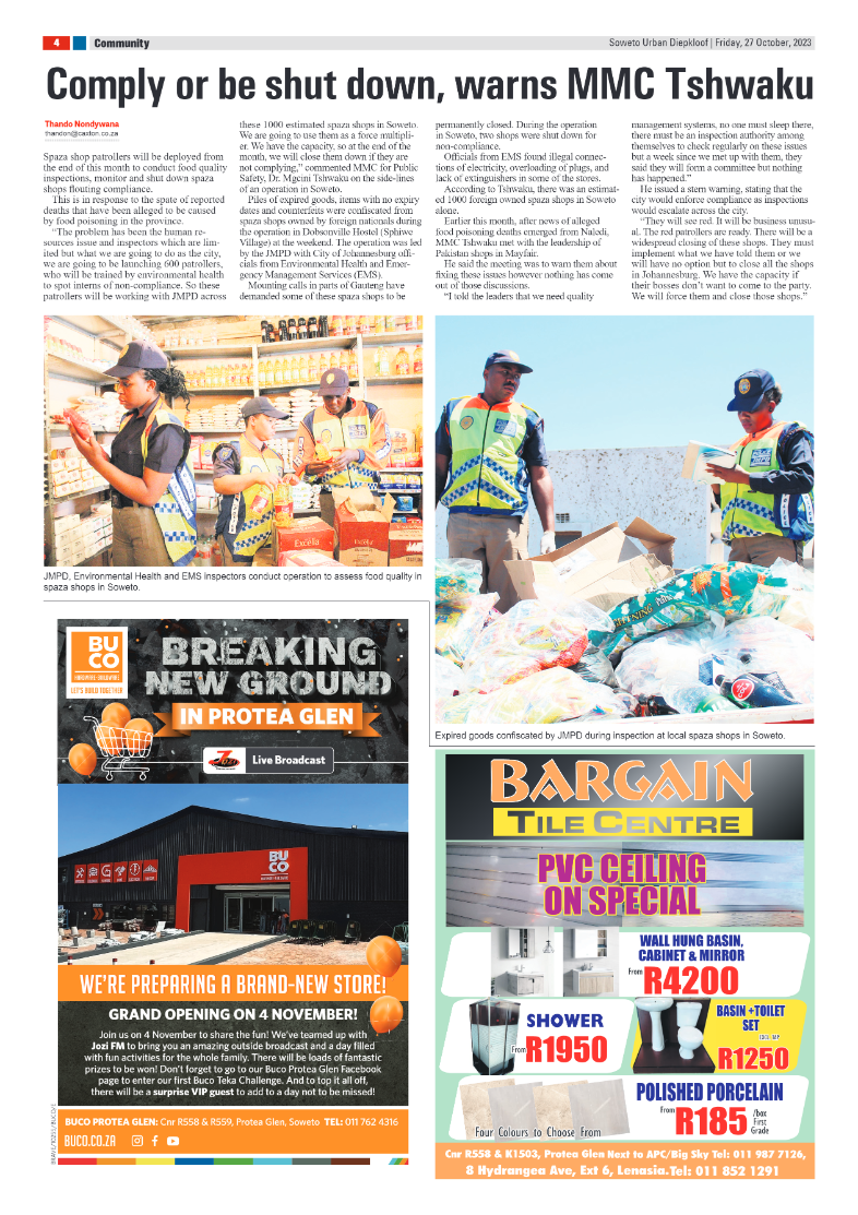 Diepkloof: 27 October 2023 page 4