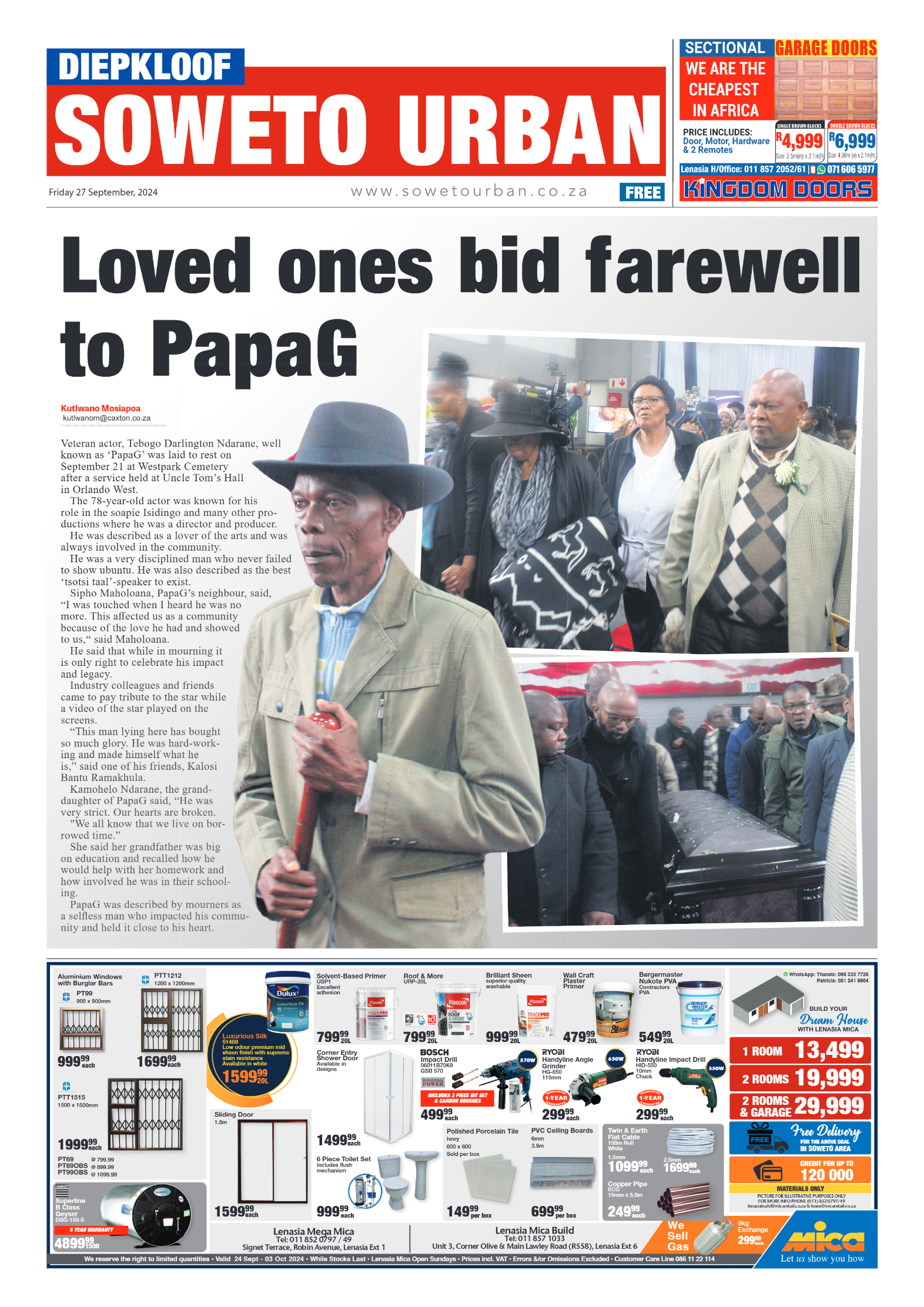 Diepkloof: 27 September 2024 page 1