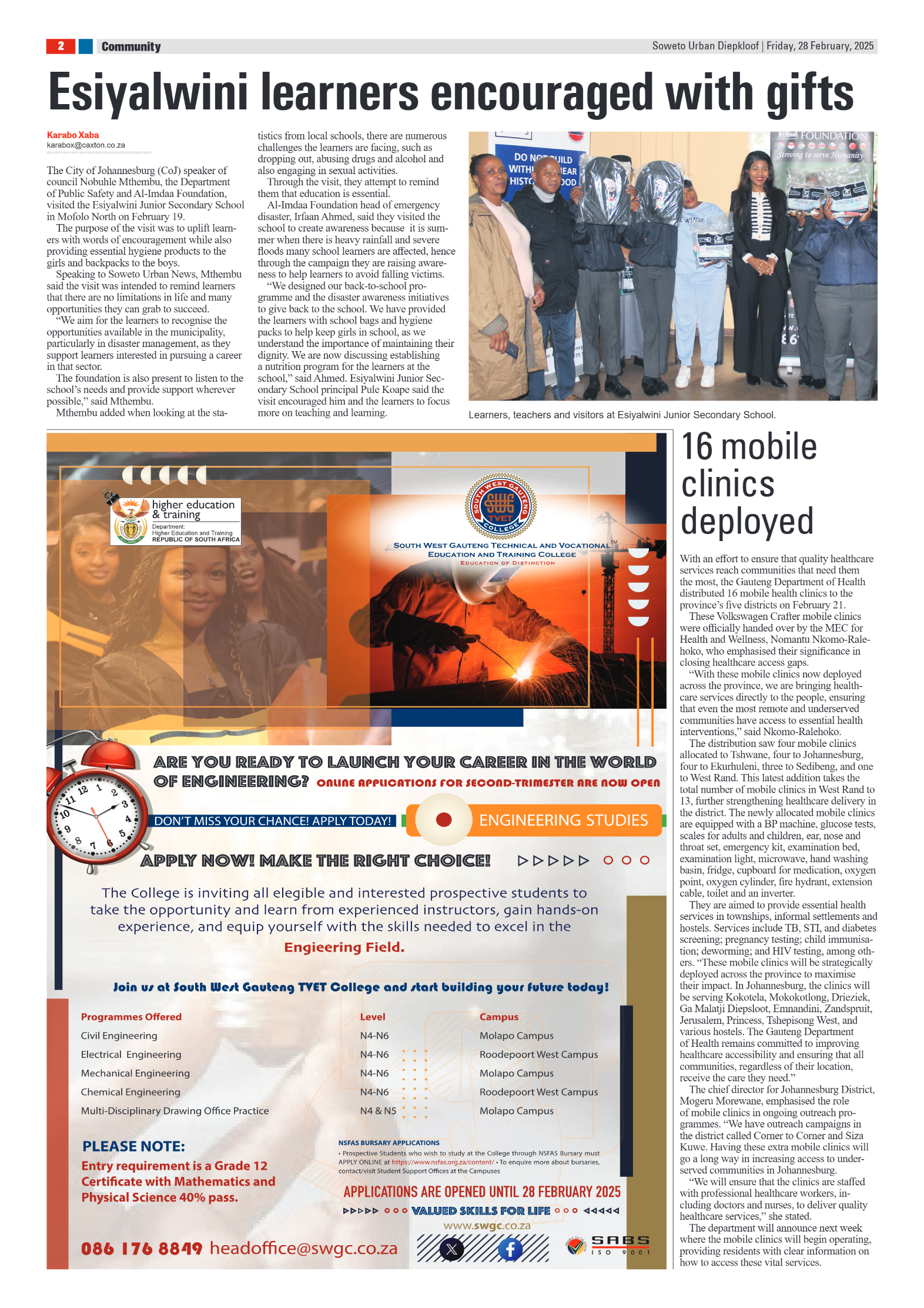 Diepkloof: 28 February 2025 page 2